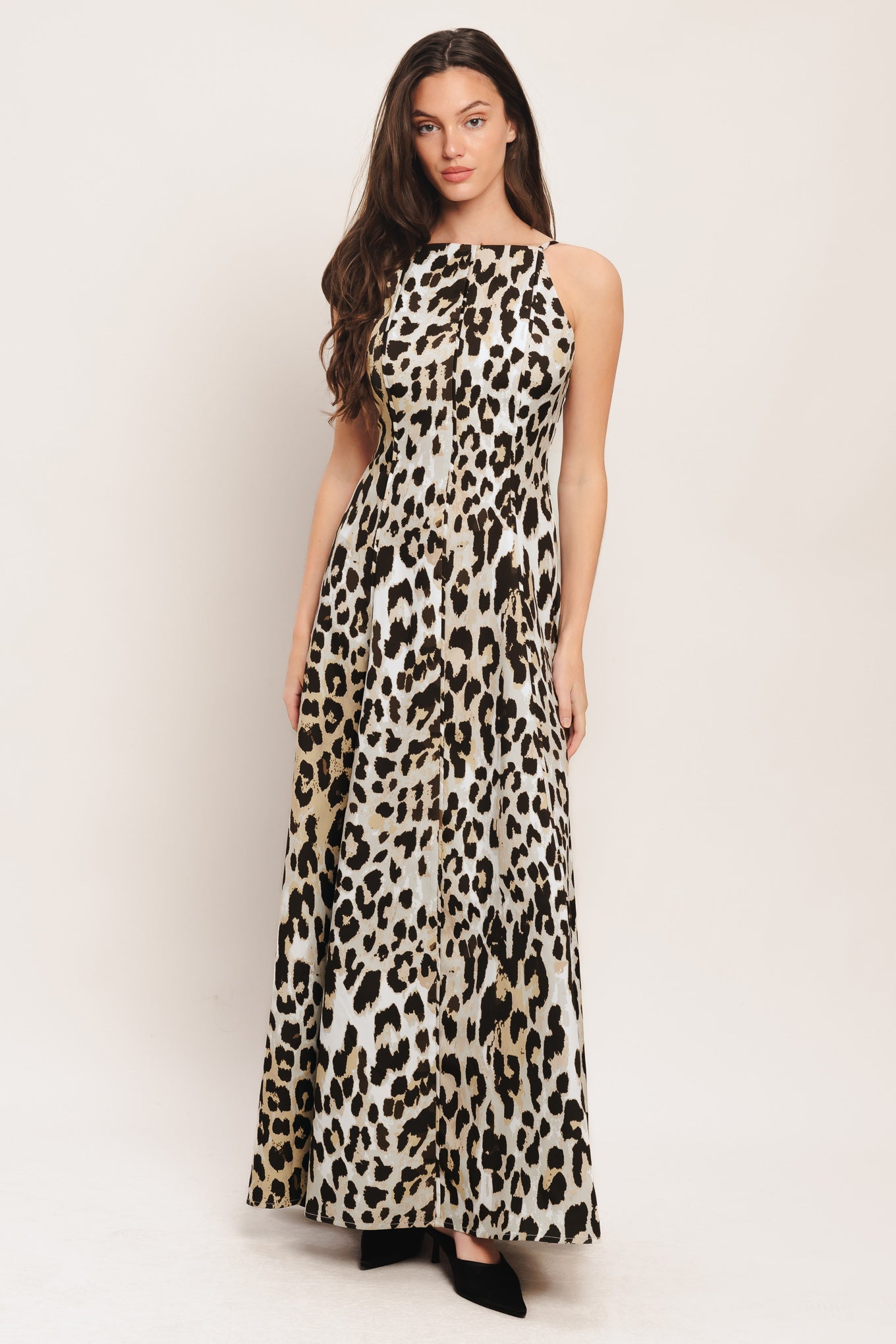SAVAGE ELEGANCE ANIMAL PRINT MAXI DRESS