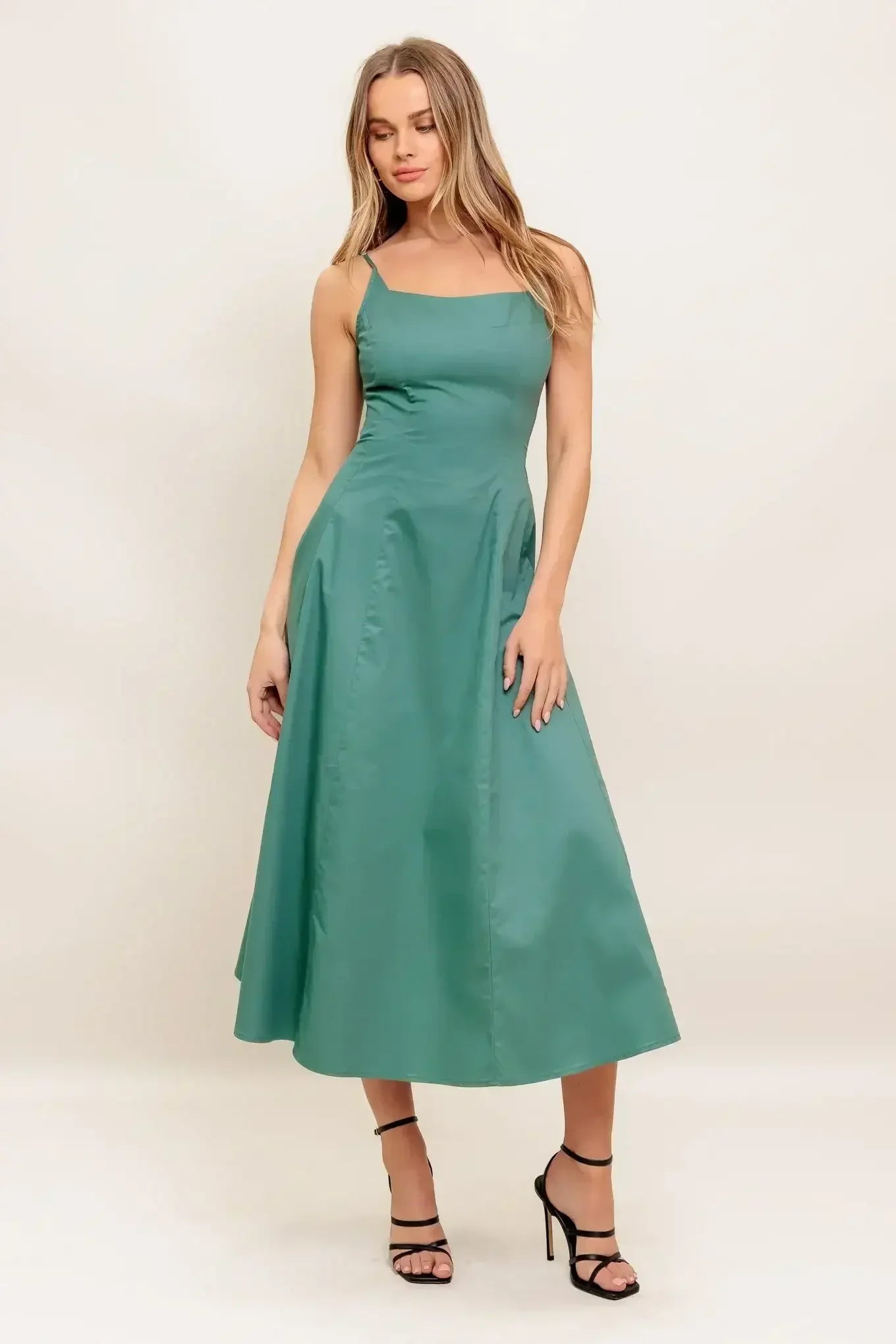 VIOLA VERDE ELEGANTE MIDI DRESS
