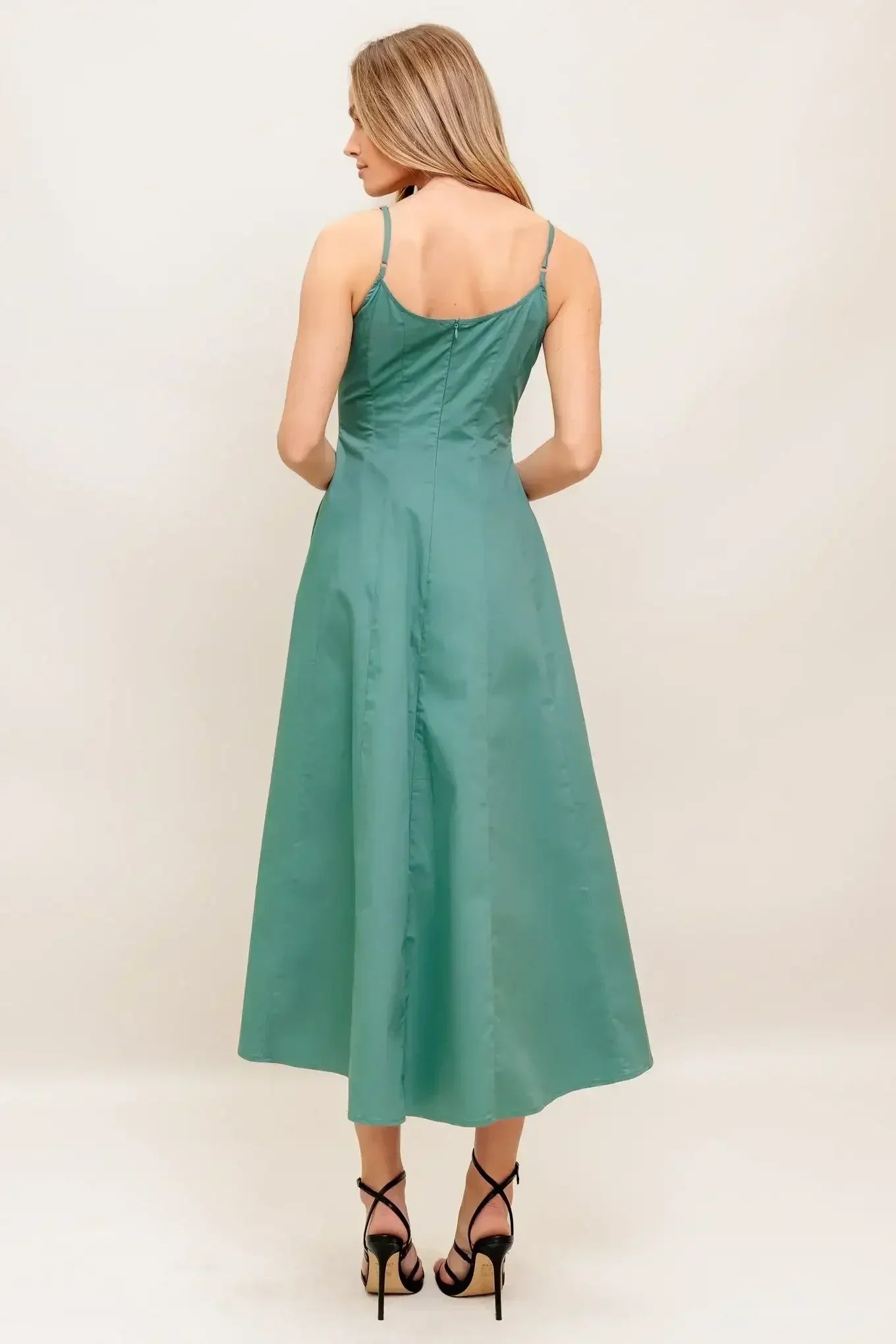VIOLA VERDE ELEGANTE MIDI DRESS