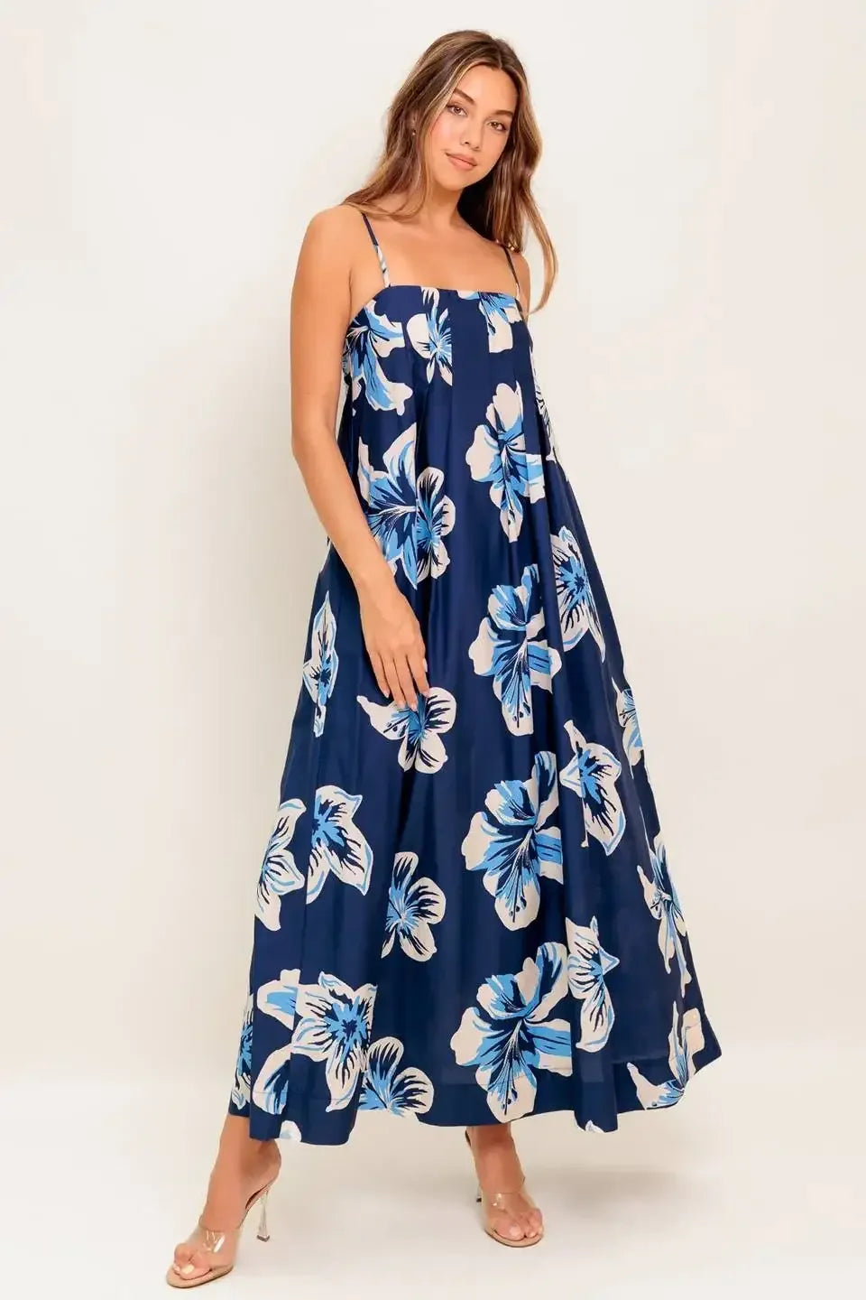 RAYA MAXI DRESS - NAVY FLORAL