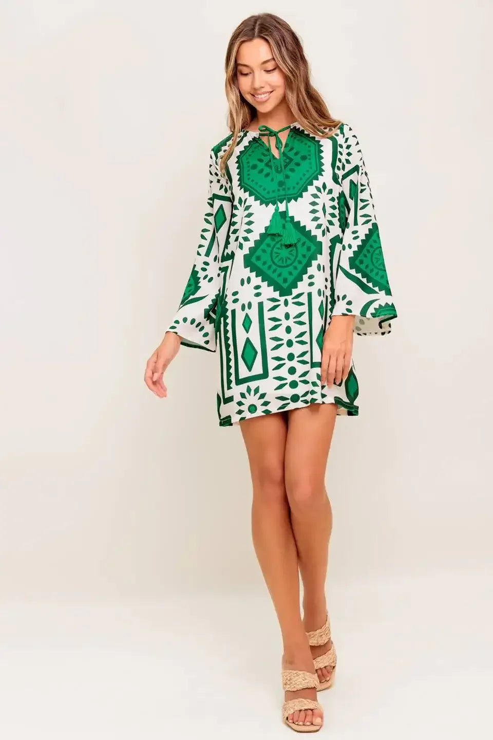 EMERALD TERRA TUNIC MINI DRESS