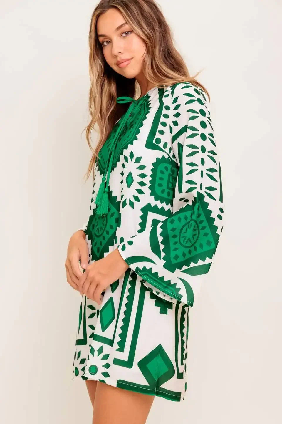 EMERALD TERRA TUNIC MINI DRESS