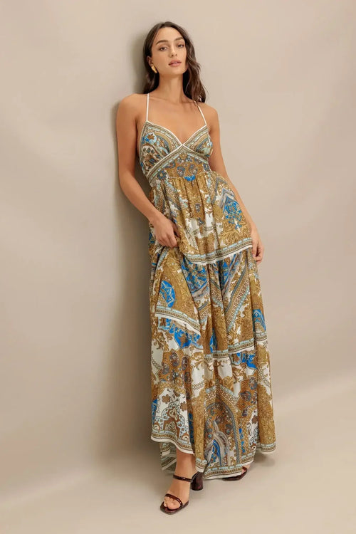 PALAZZO MAXI DRESS WITH OPEN BACK