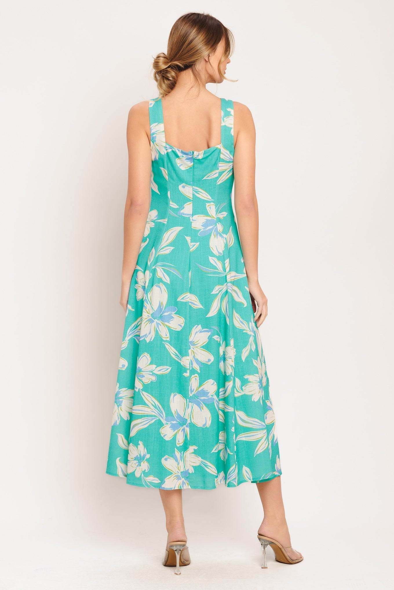 AQUA DAYDREAMS MIDI DRESS- FINAL SALE