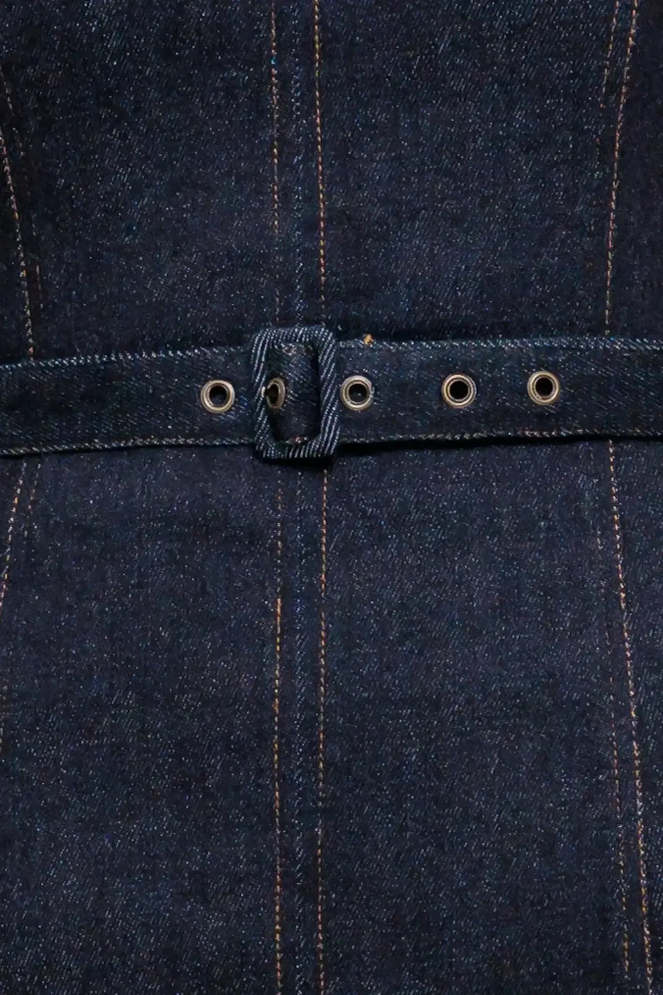 MELISSA DENIM MINI DRESS - DARK INDIGO