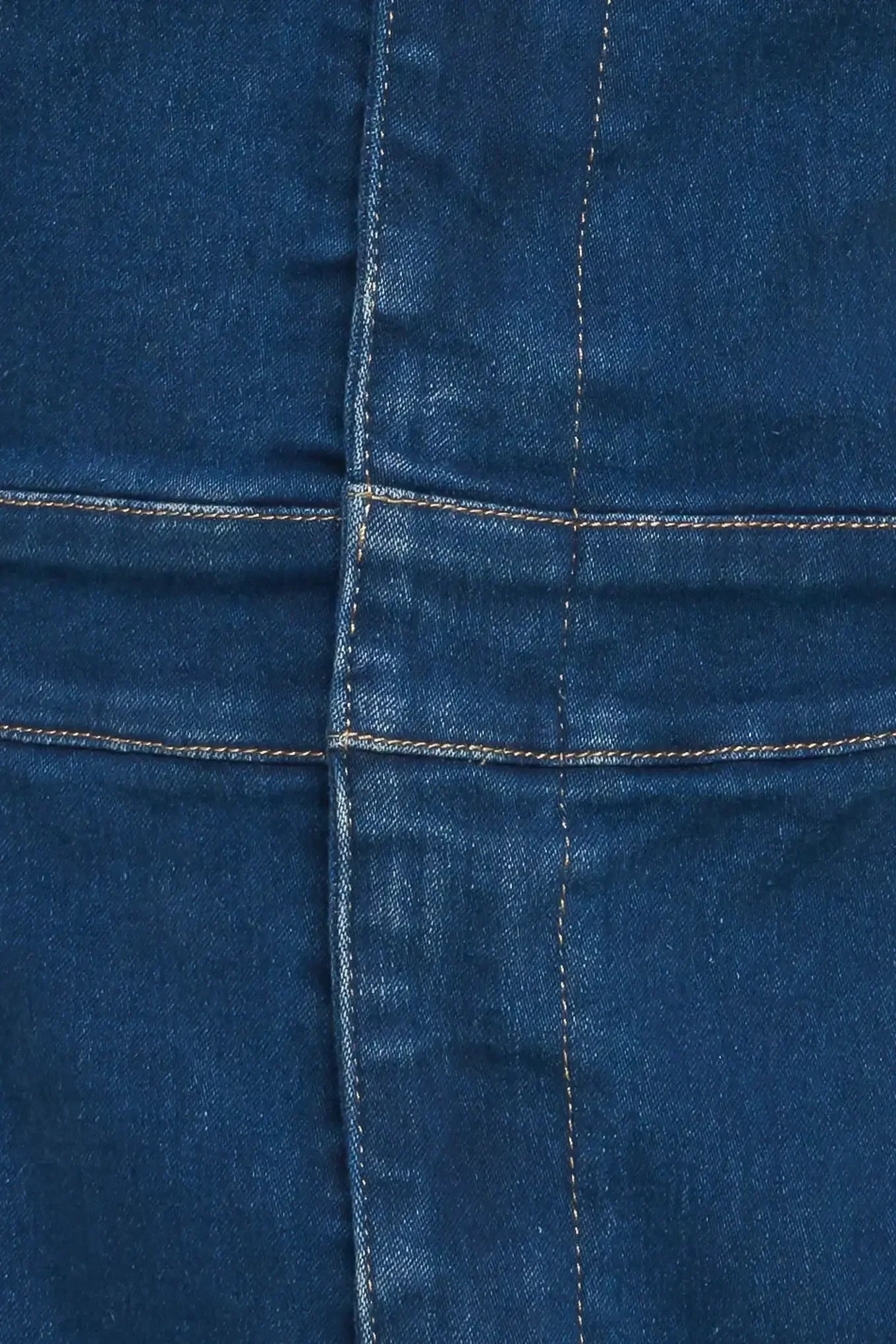 MIDNIGHT DARK INDIGO DENIM MIDI DRESS