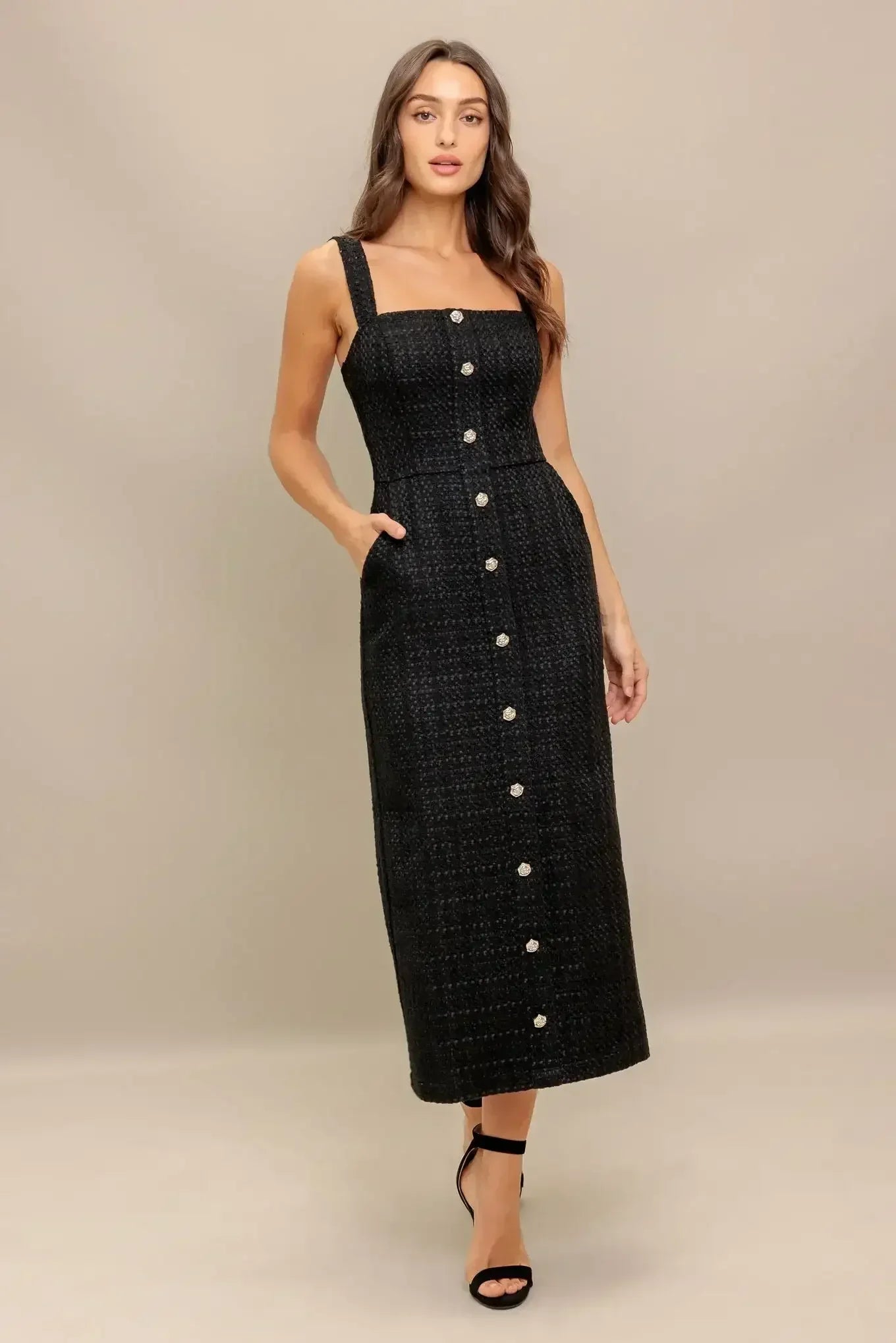 TWEED NOUVELLE MIDI DRESS