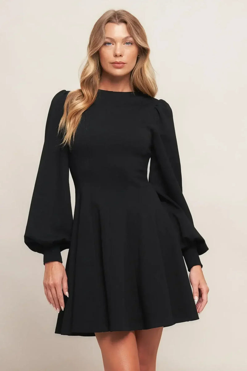 BLACK SWAN HEAVY KNIT MINI DRESS