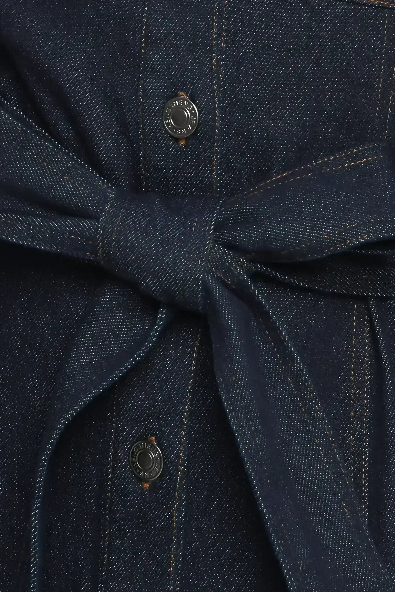 AUTUMN DAYS DARK INDIGO DENIM MINI DRESS - FINAL SALE