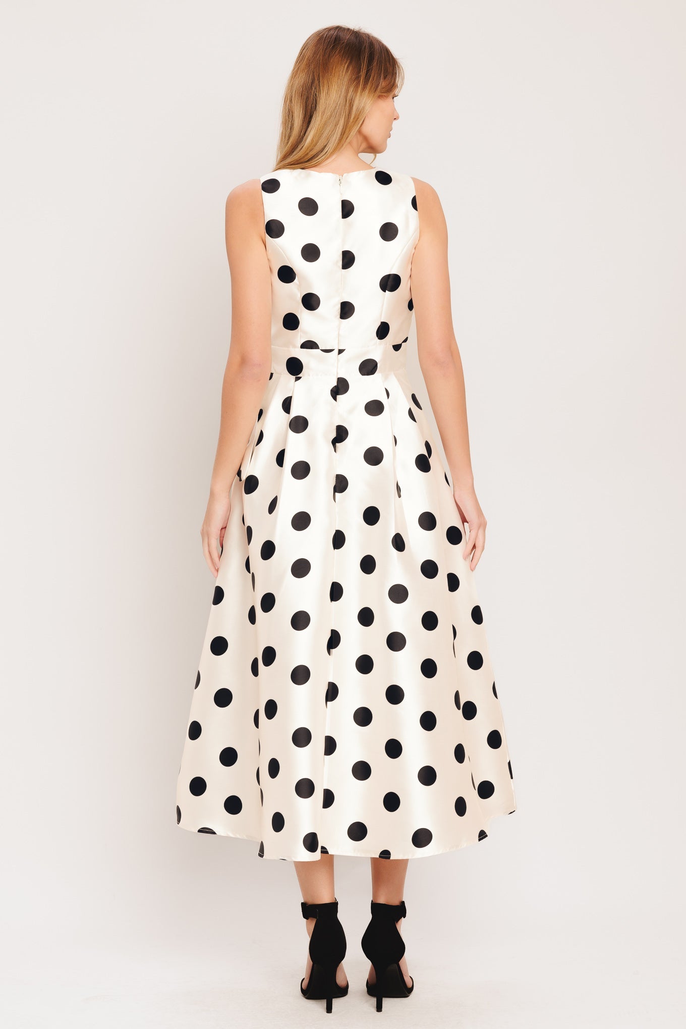 CAFÉ NOIR POLKA DOT MIDI DRESS