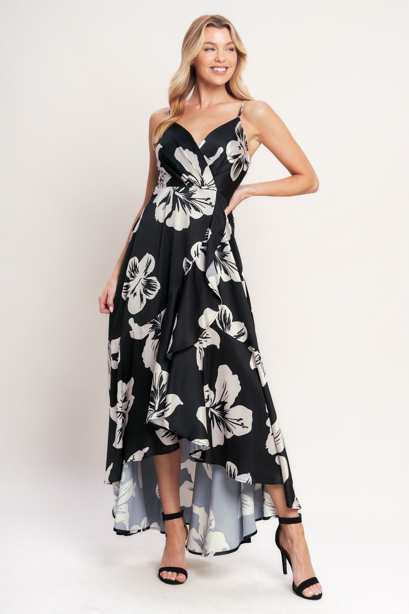 ETERNAL FLORA BLACK MAXI DRESS