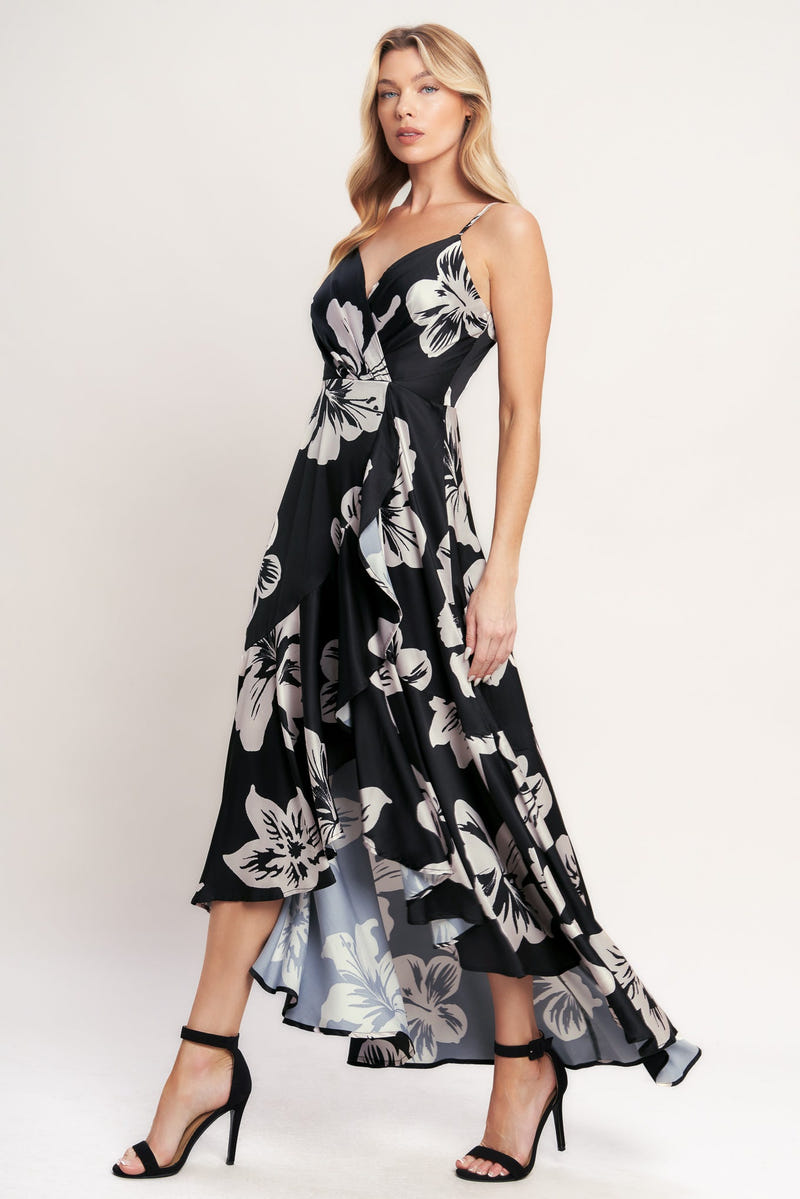 ETERNAL FLORA BLACK MAXI DRESS