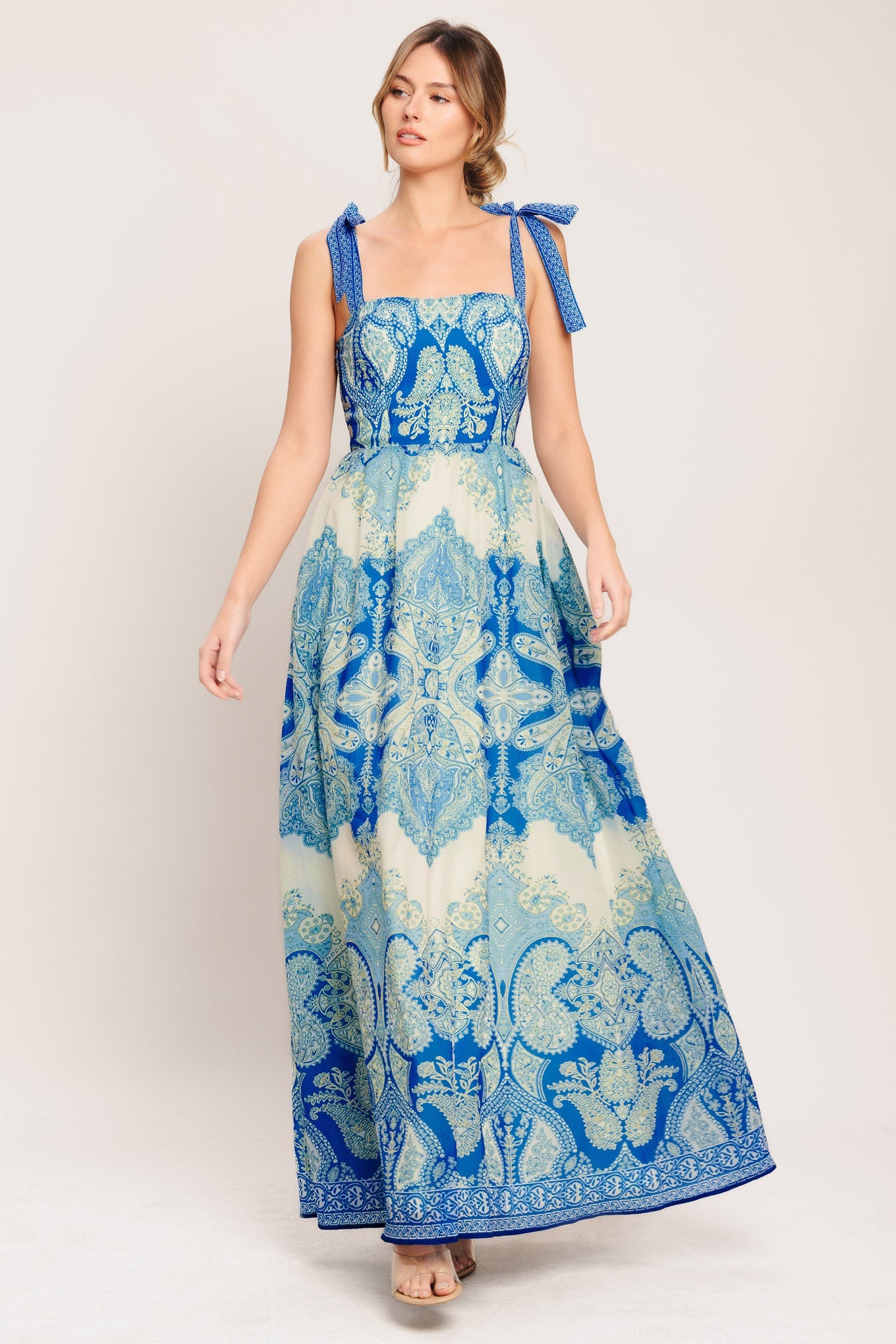 OCEAN TAPESTRY MAXI DRESS