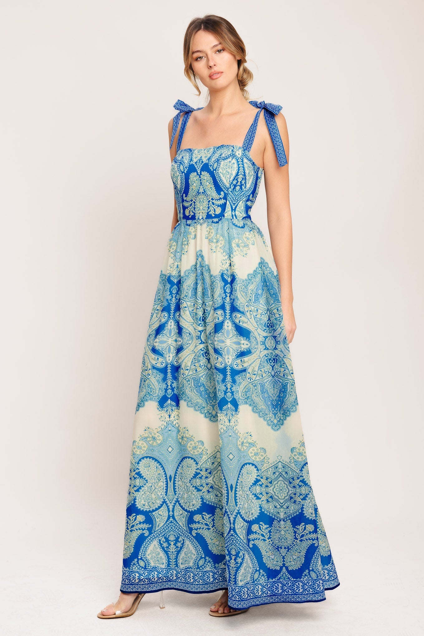OCEAN TAPESTRY MAXI DRESS