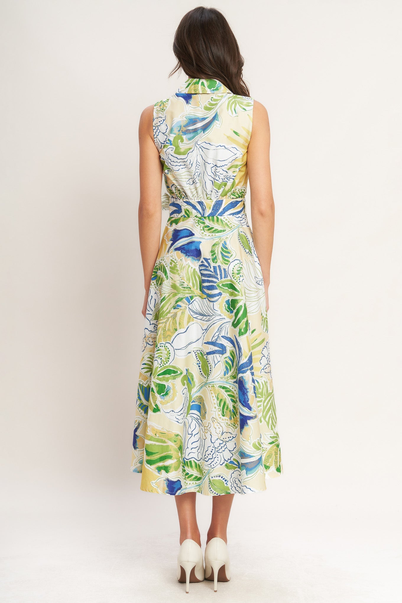 LAGOON FLOW MIDI WRAP DRESS