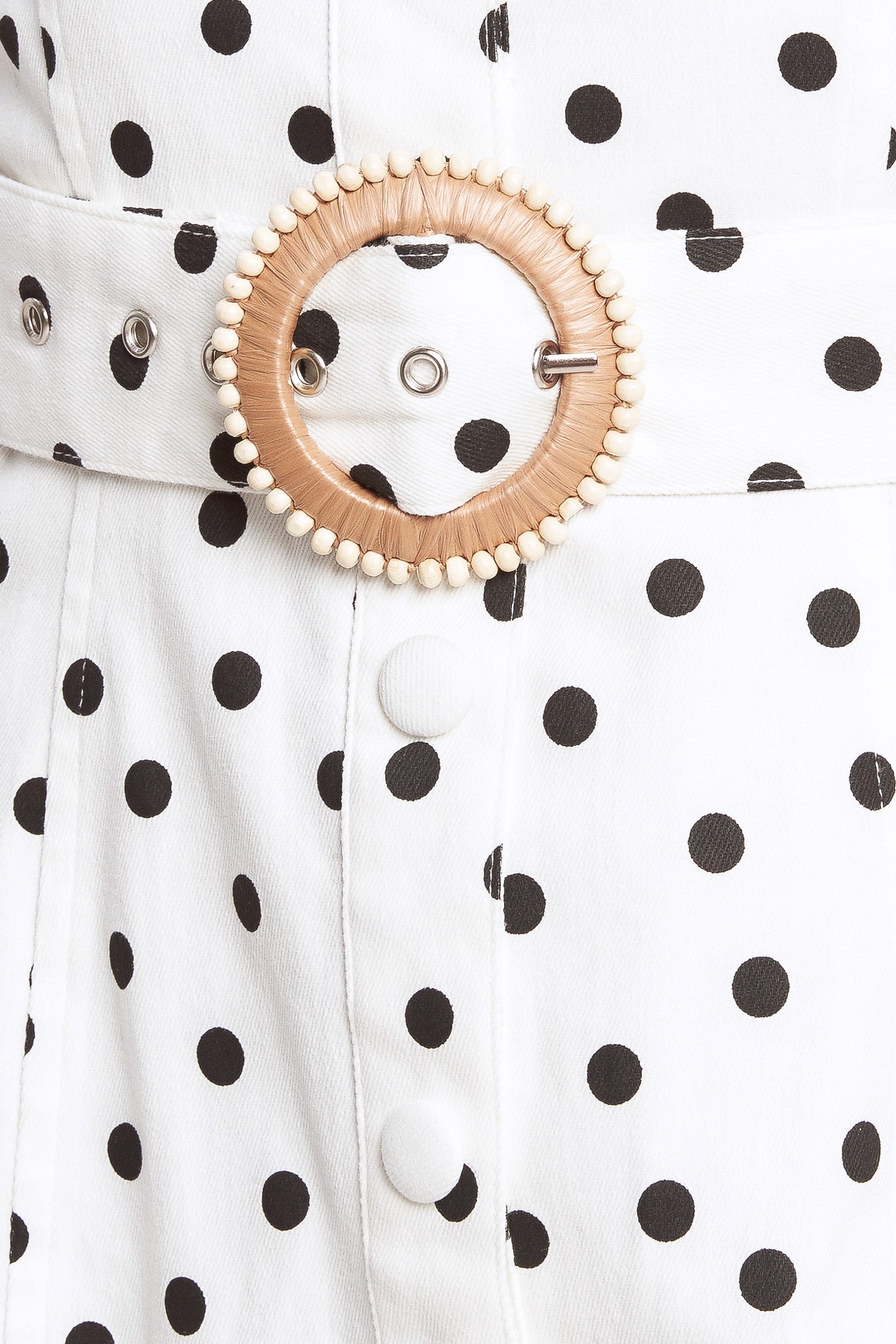 FRENCH DOT AFFAIR BLACK & WHITE MINI DRESS