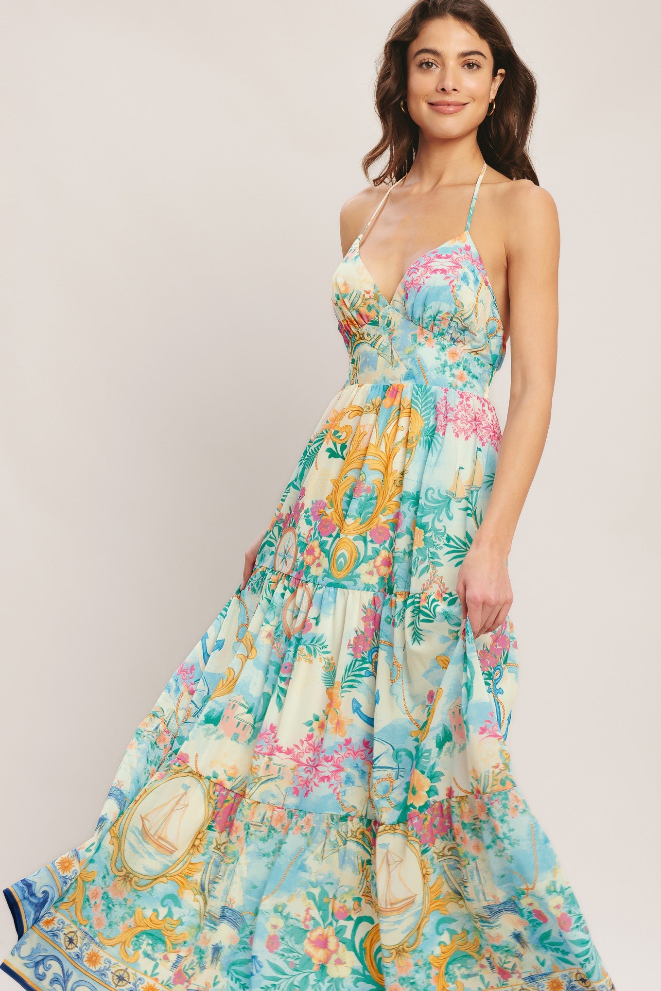 Lady Black Tie - Capri Sail Away Maxi Dress