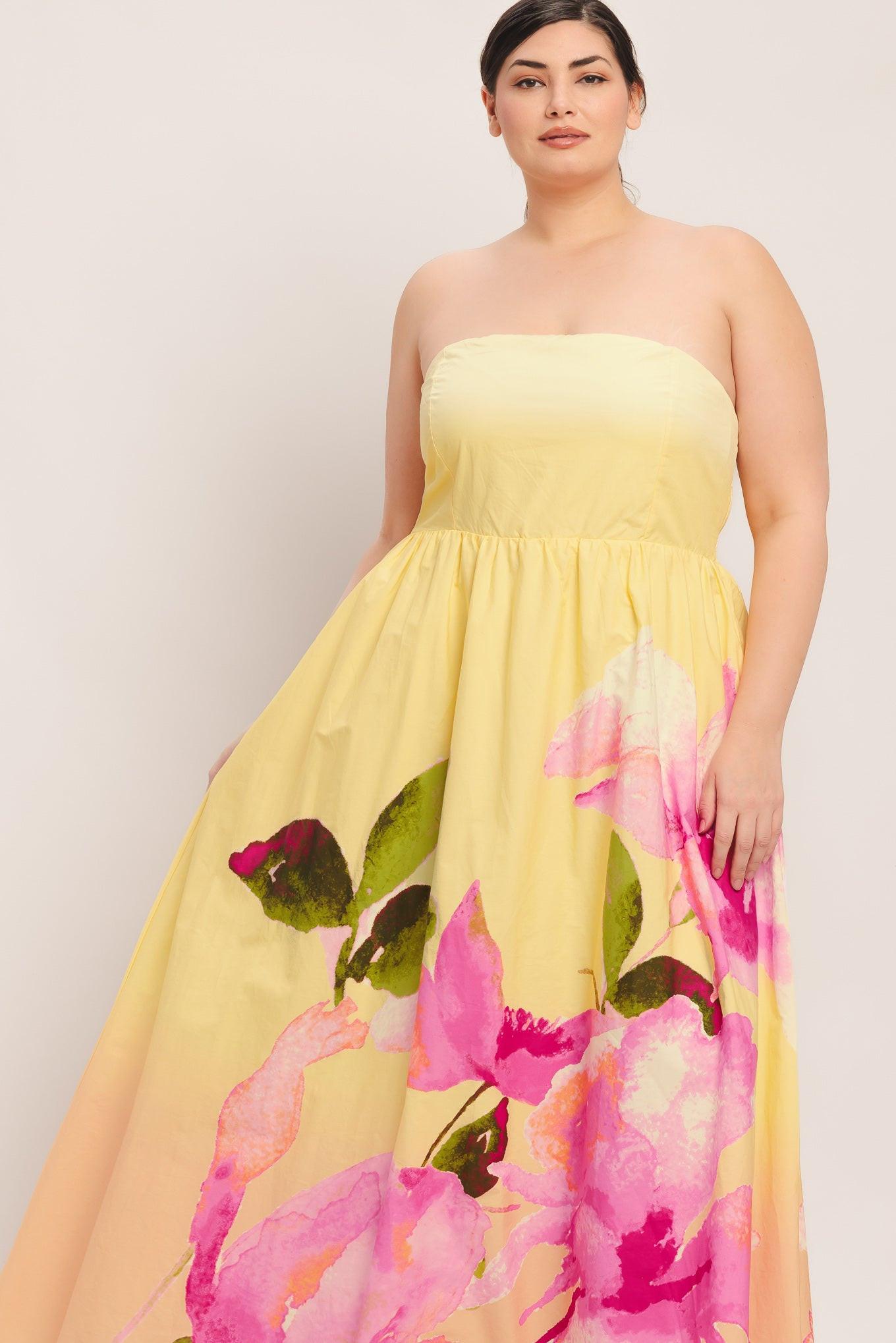 DREAMY OMBRE LIGHT YELLOW MAXI DRESS | LADY BLACK TIE DREAMY OMBRE LIGHT YELLOW MAXI DRESS | LADY BLACK TIE