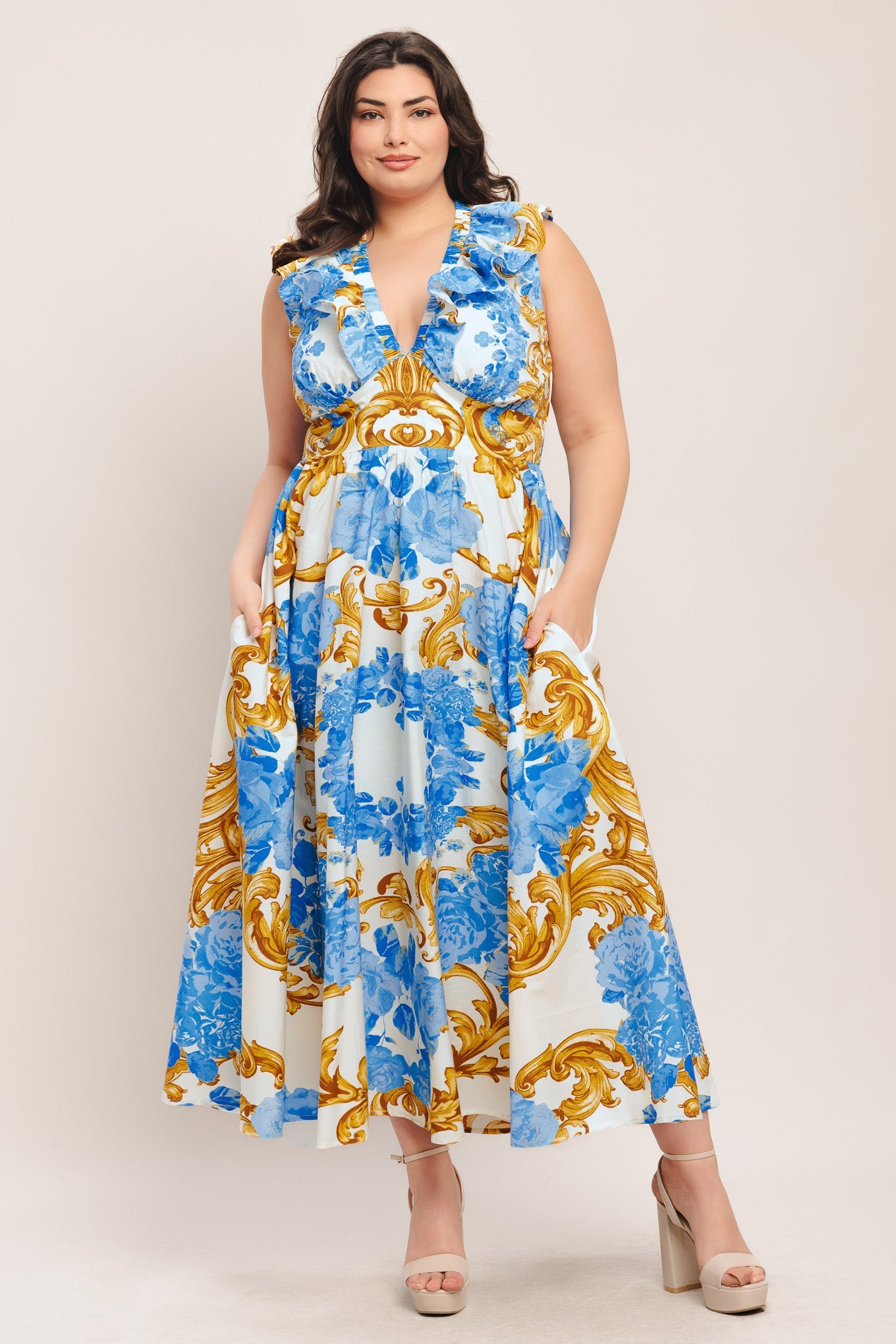 baroque blue dress Sky Blue Rococo Ball Gown Lavish Courtly Elegance with a Hint of Baroque Style Dress Plus Size