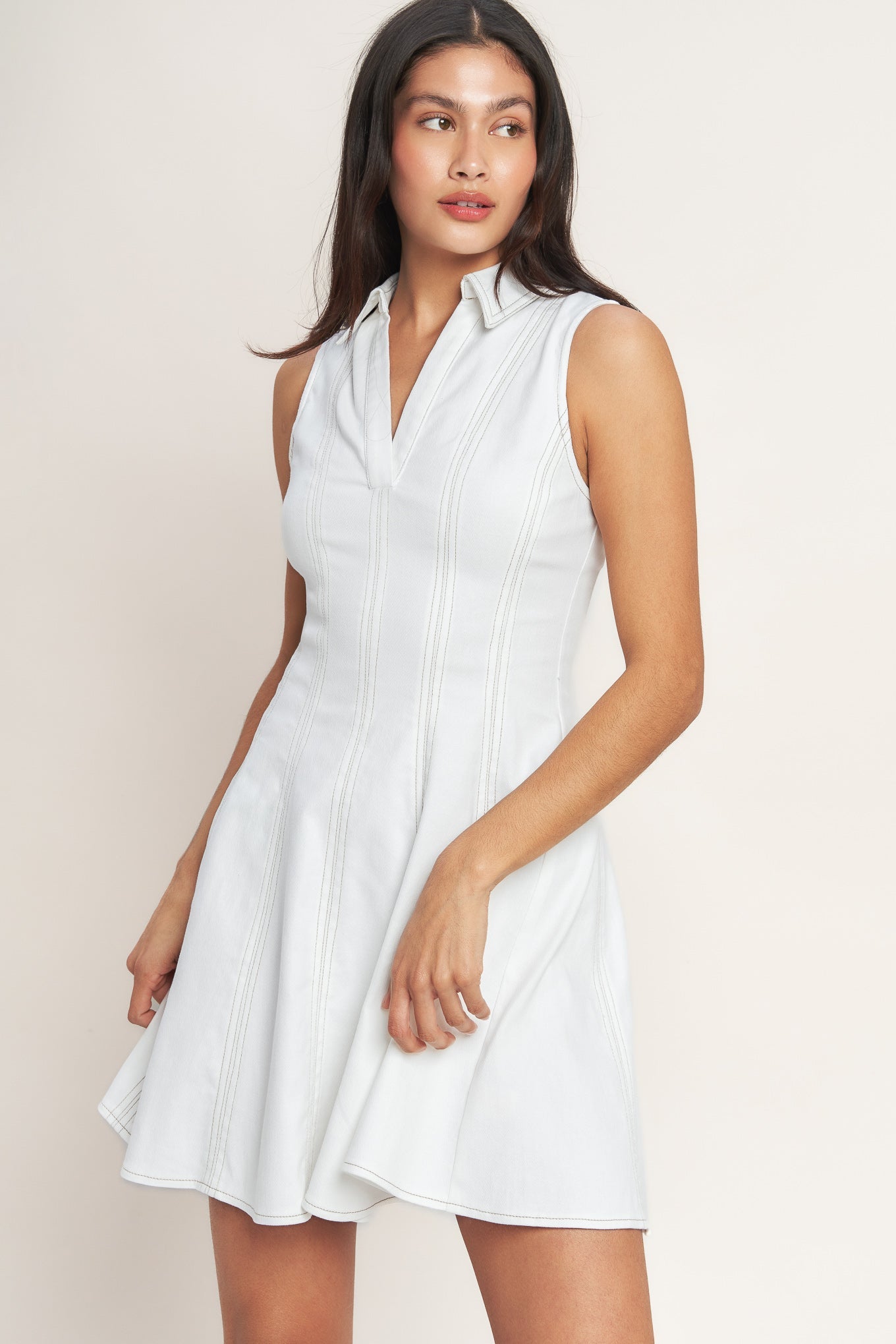 MADE TO IMPRESS WHITE MINI DRESS