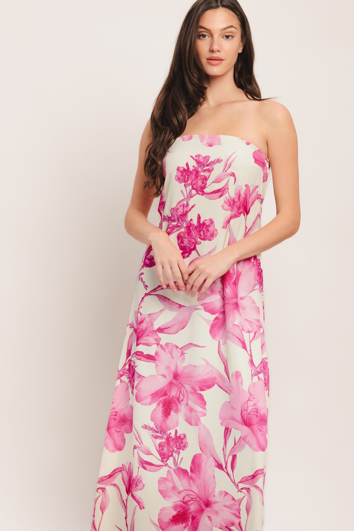 SOFT ROSE ESCAPE OPEN BACK MAXI DRESS