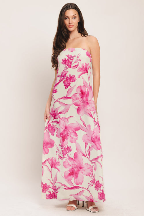 SOFT ROSE ESCAPE OPEN BACK MAXI DRESS