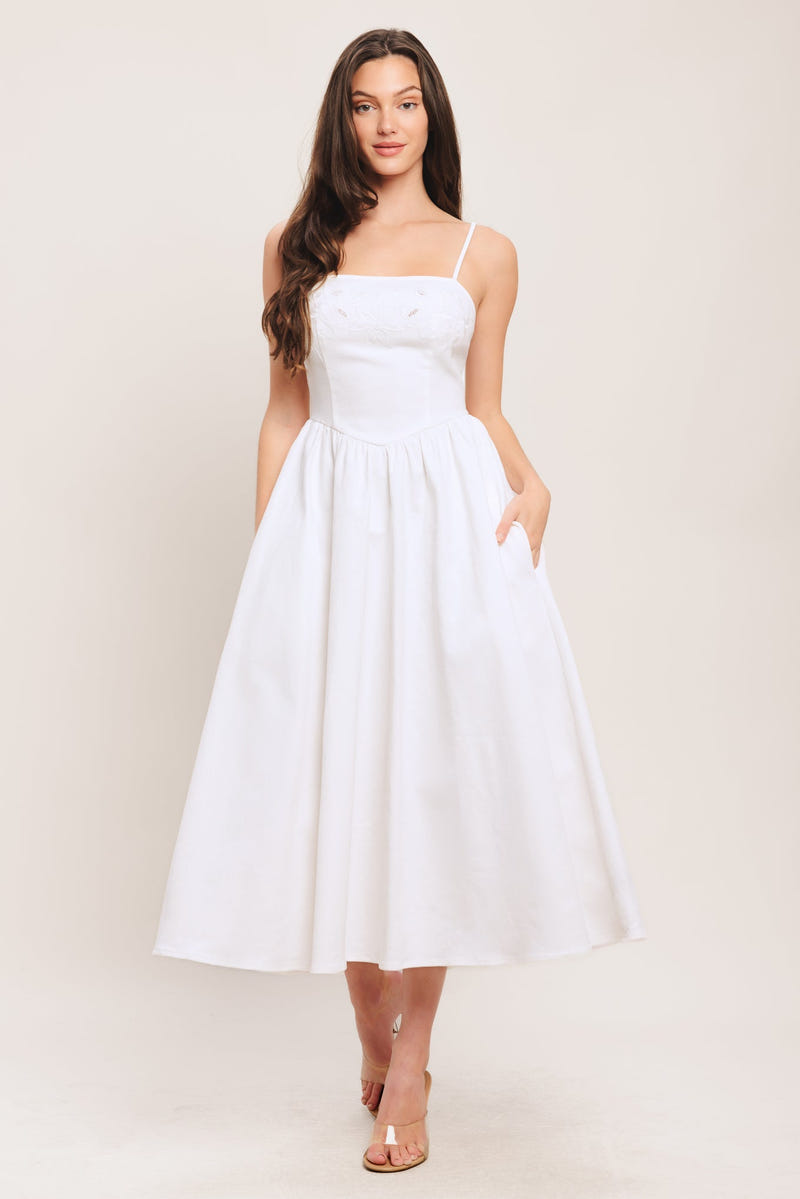 White Midi Dresses for Graduation | Lady Black Tie White Midi Dresses for Graduation | Lady Black Tie
