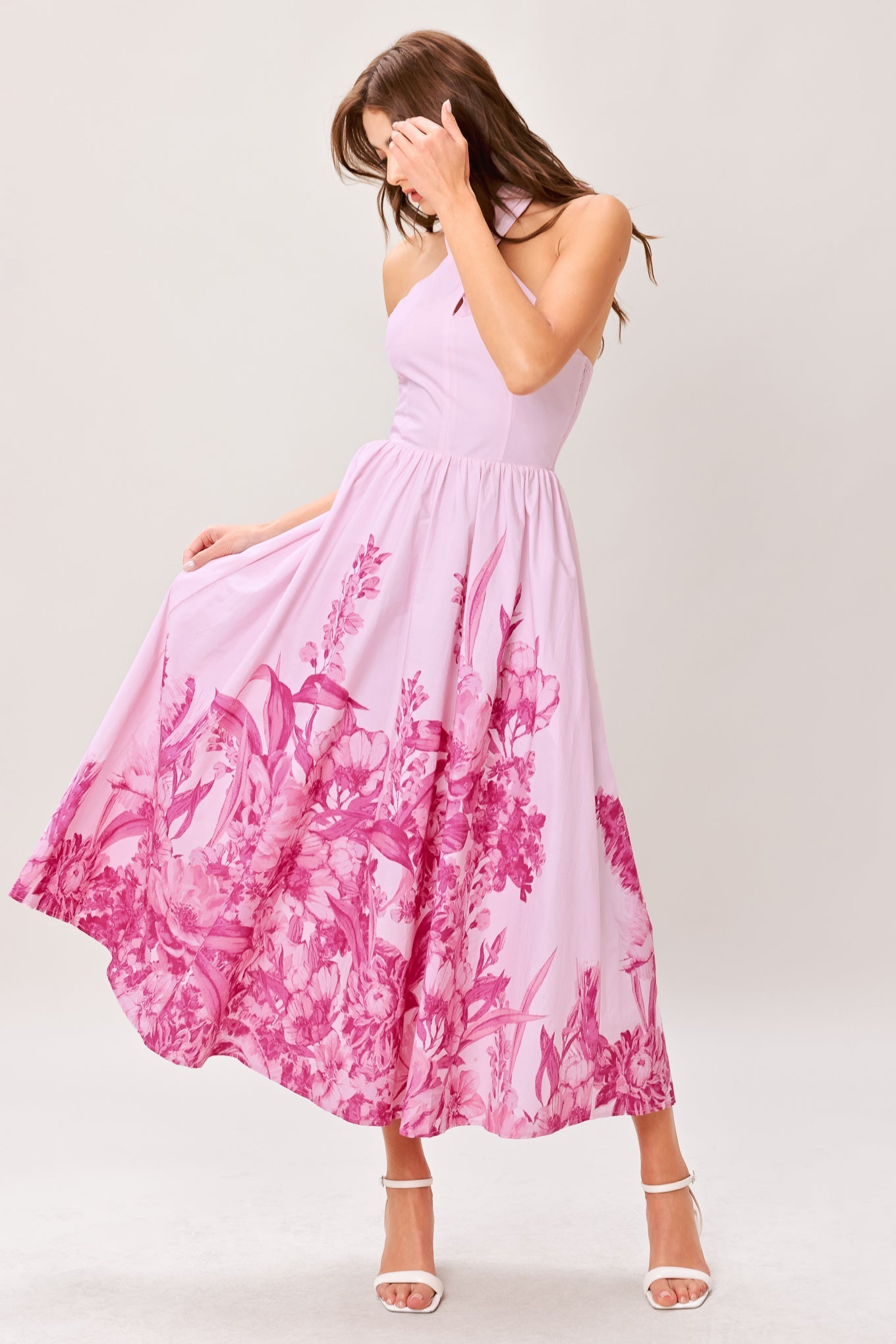 light pink midi dress Garden Dress, in Luxe Satin | Show Me Your Mumu Exclusive Of Decoration Lady Black Tie - Roselight