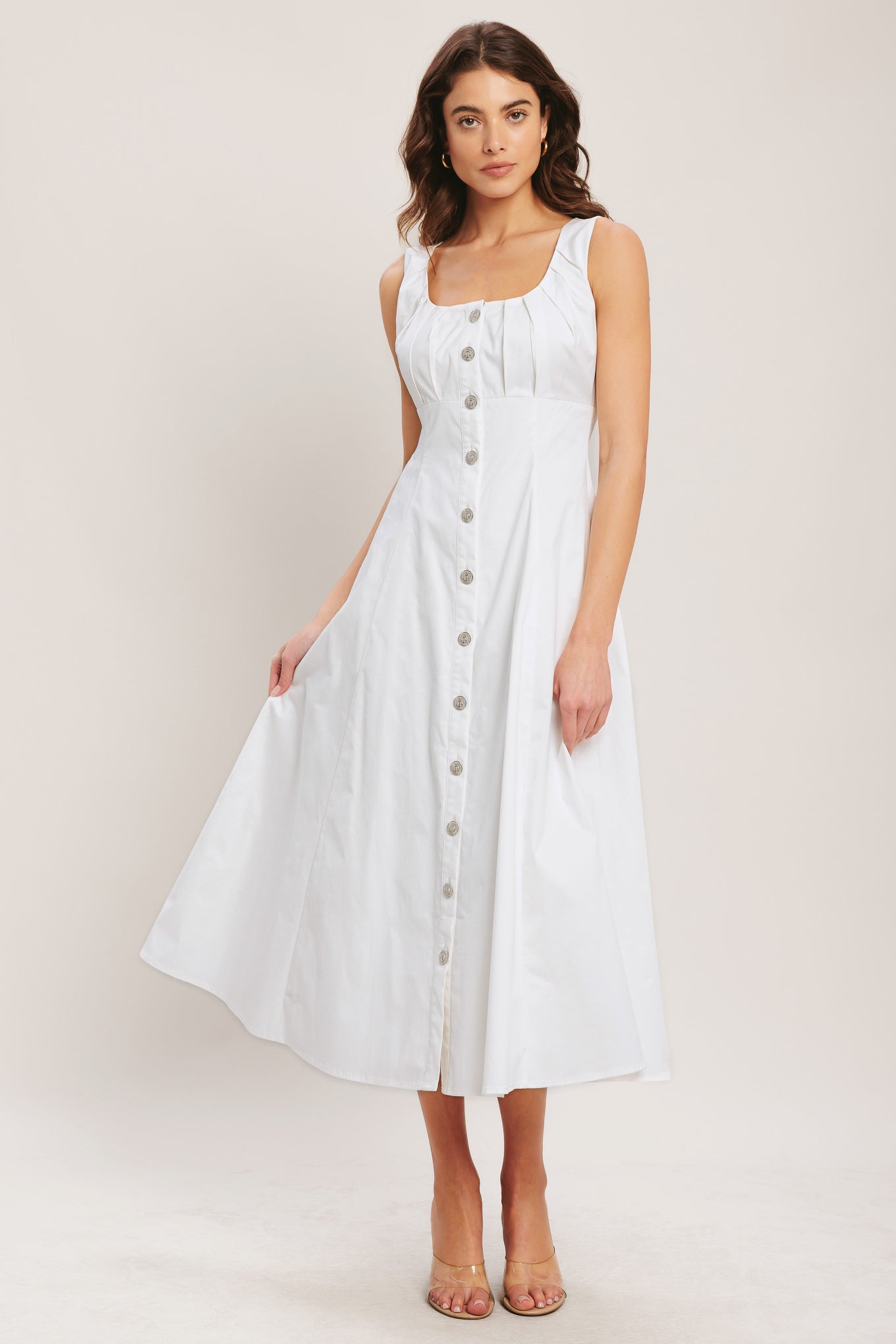 Seaside Brunch White Midi Dress - Final Sale - Off White / s Seaside Brunch White Midi Dress - Final Sale - Off White / s