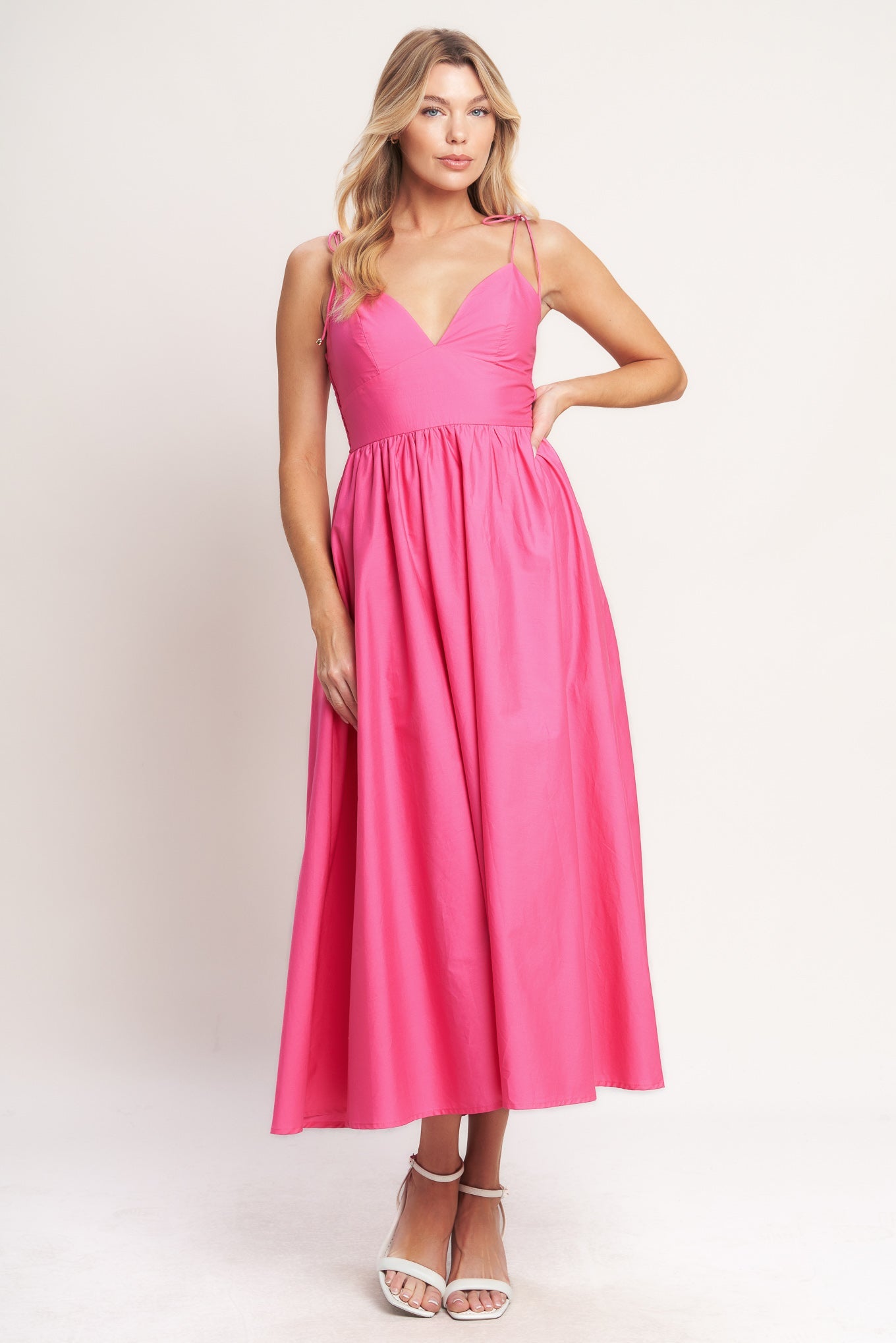 PRETTY IN PINK MIDI DRESS
