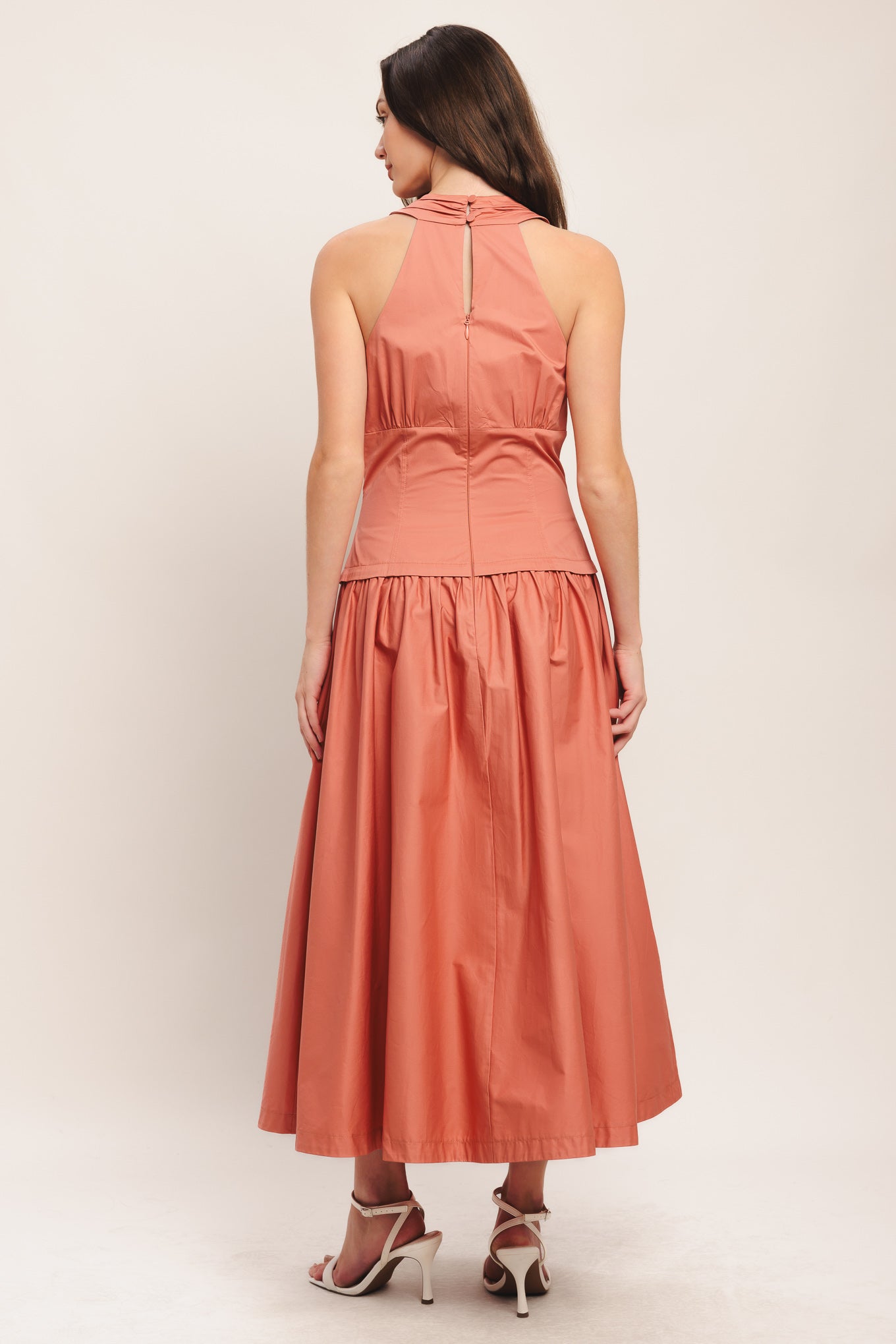 SUNSET MUSE PINK MIDI DRESS