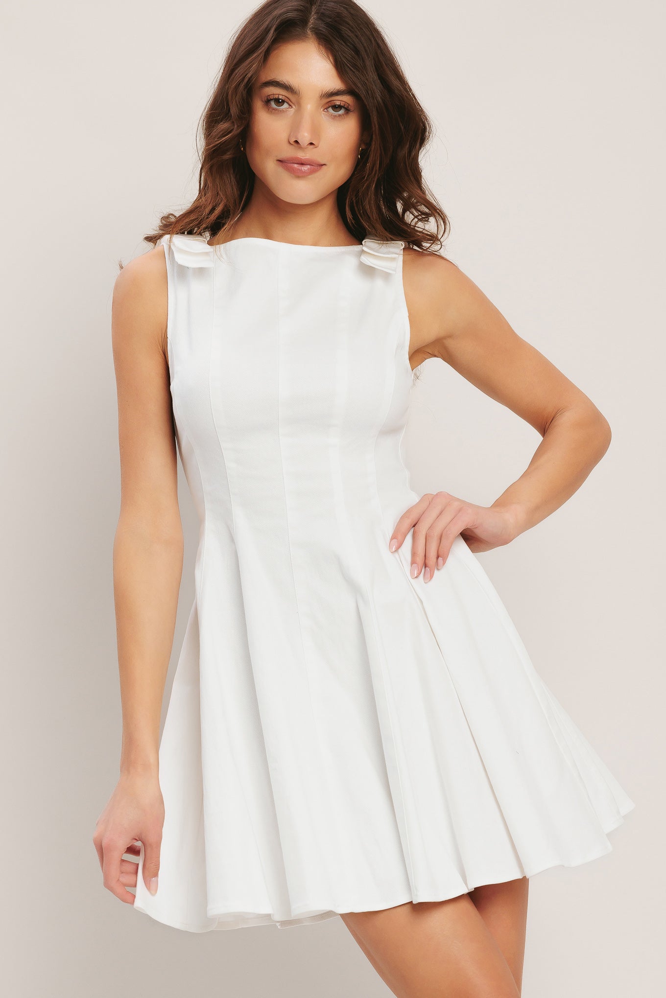 Lady Black Tie - On Point Moment White Mini Dress - Size M Lady Black Tie - On Point Moment White Mini Dress - Size M