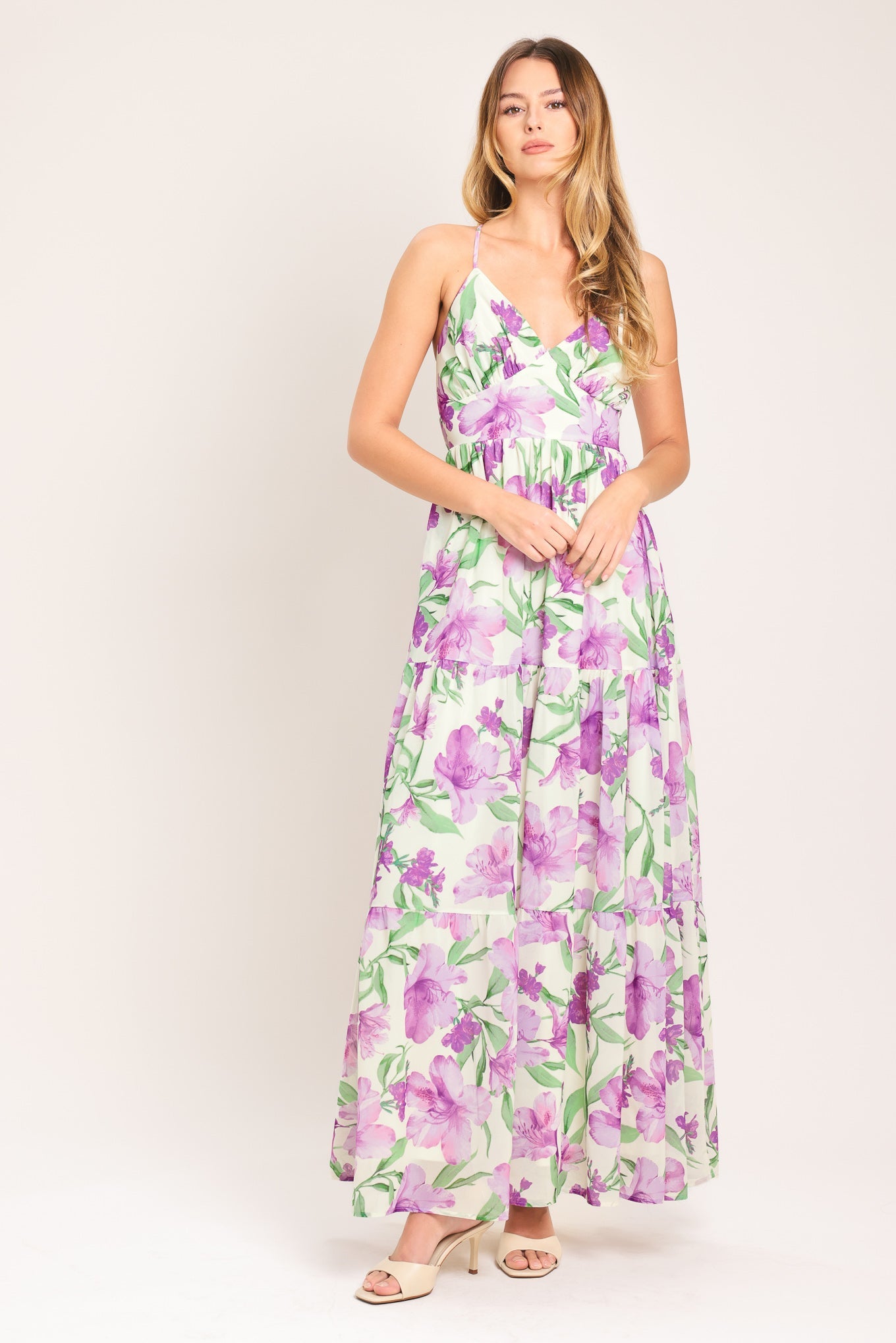 lavender maxi dress Lady Black Tie - Garden Sweetheart Lavender Maxi Dress
