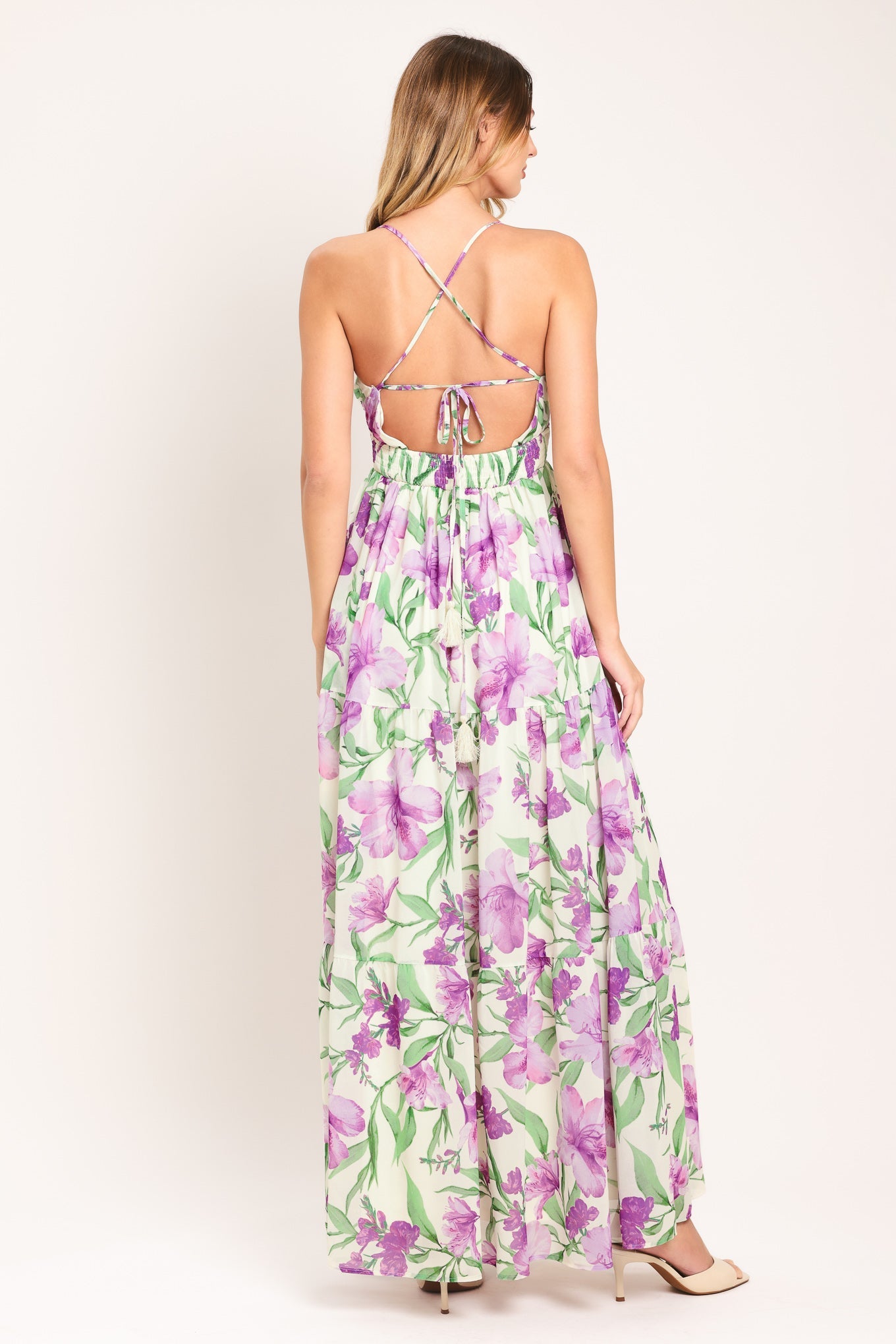 Garden Sweetheart Lavender Maxi Dress