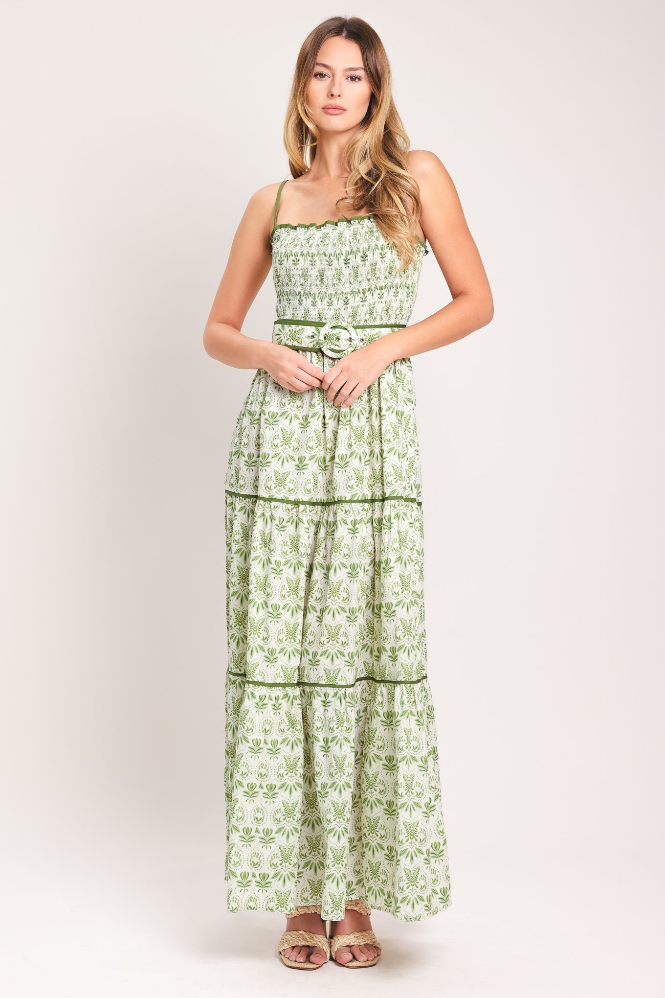 DAINTY FLORA GREEN MAXI DRESS | Lady Black Tie DAINTY FLORA GREEN MAXI DRESS | Lady Black Tie