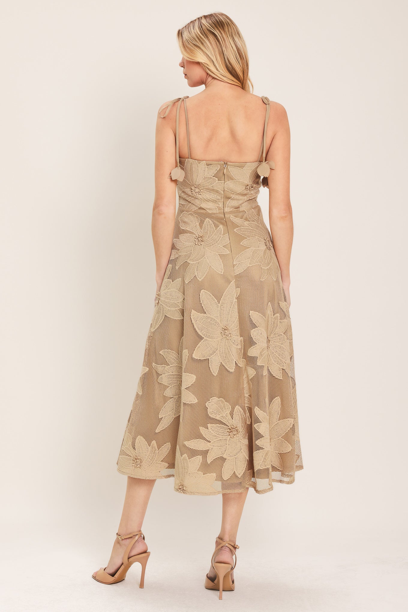 Sahara Sands - Floral Lace Midi Dress