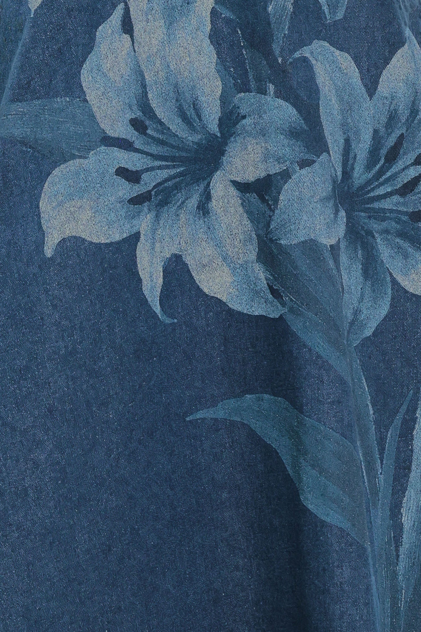 LILY BLOOM DENIM MIDI DRESS