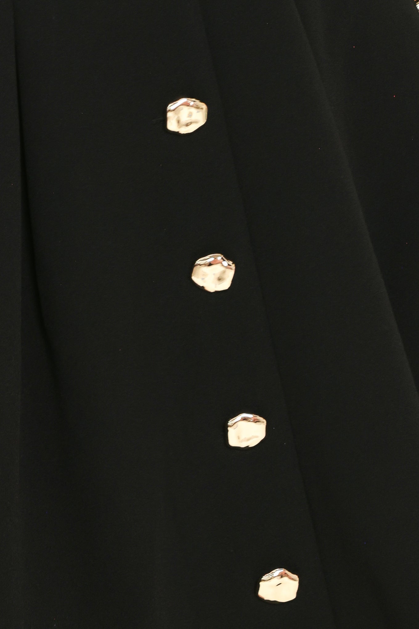 FIFTH AVENUE - BLACK BUTTON FRONT MINI DRESS