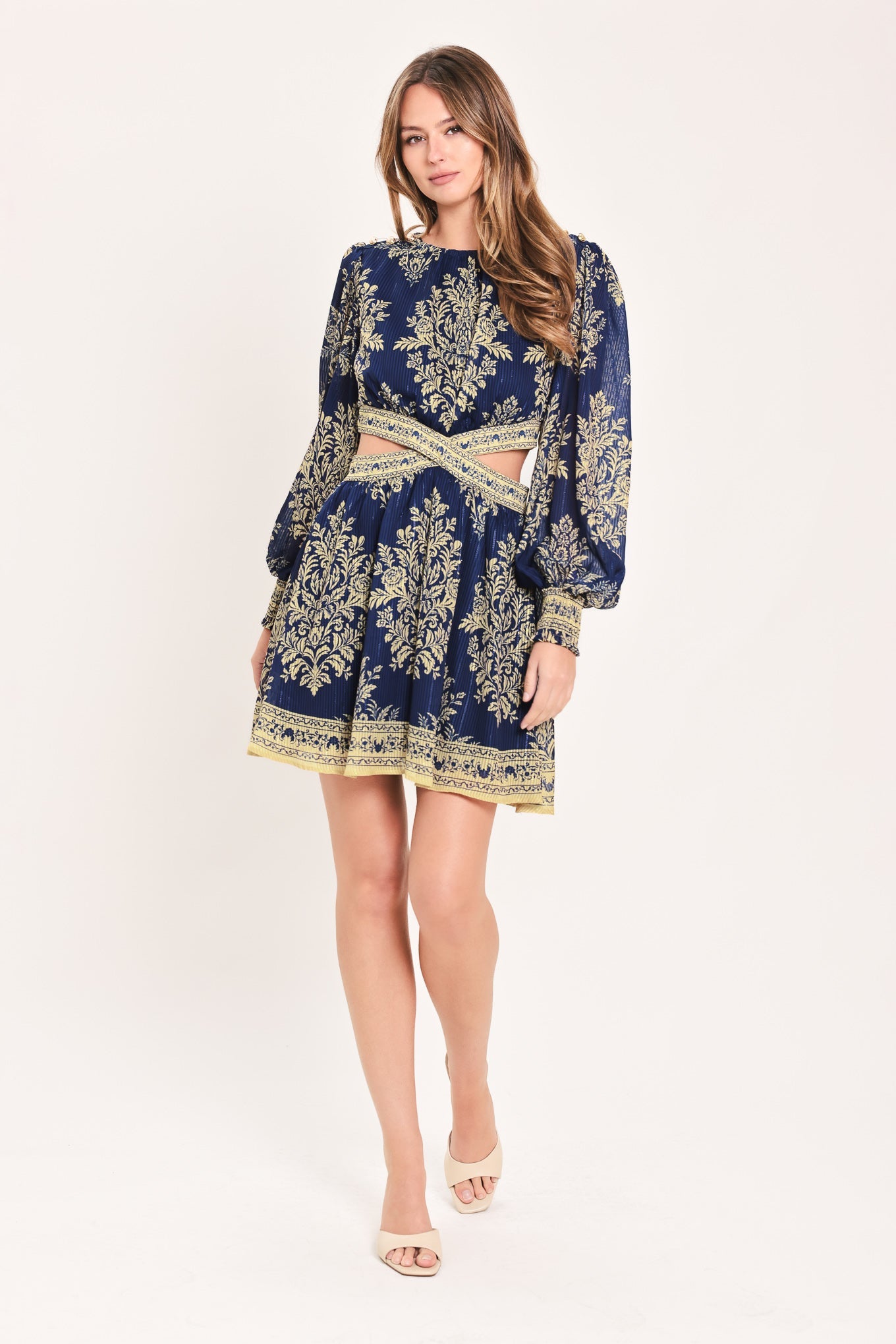 PALACE GARDEN FANTASY - LONG SLEEVE MINI DRESS