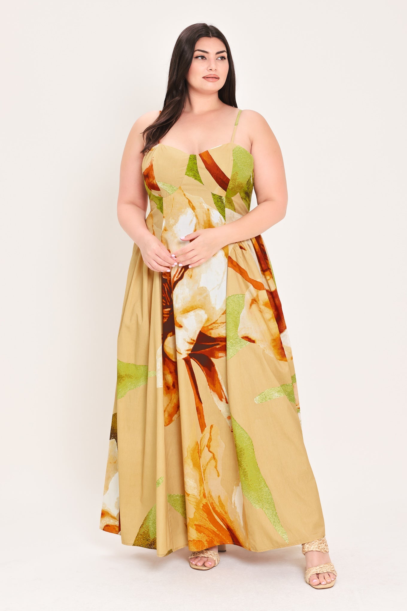Limoncello Garden Maxi Dress - Floral Bustier Dress