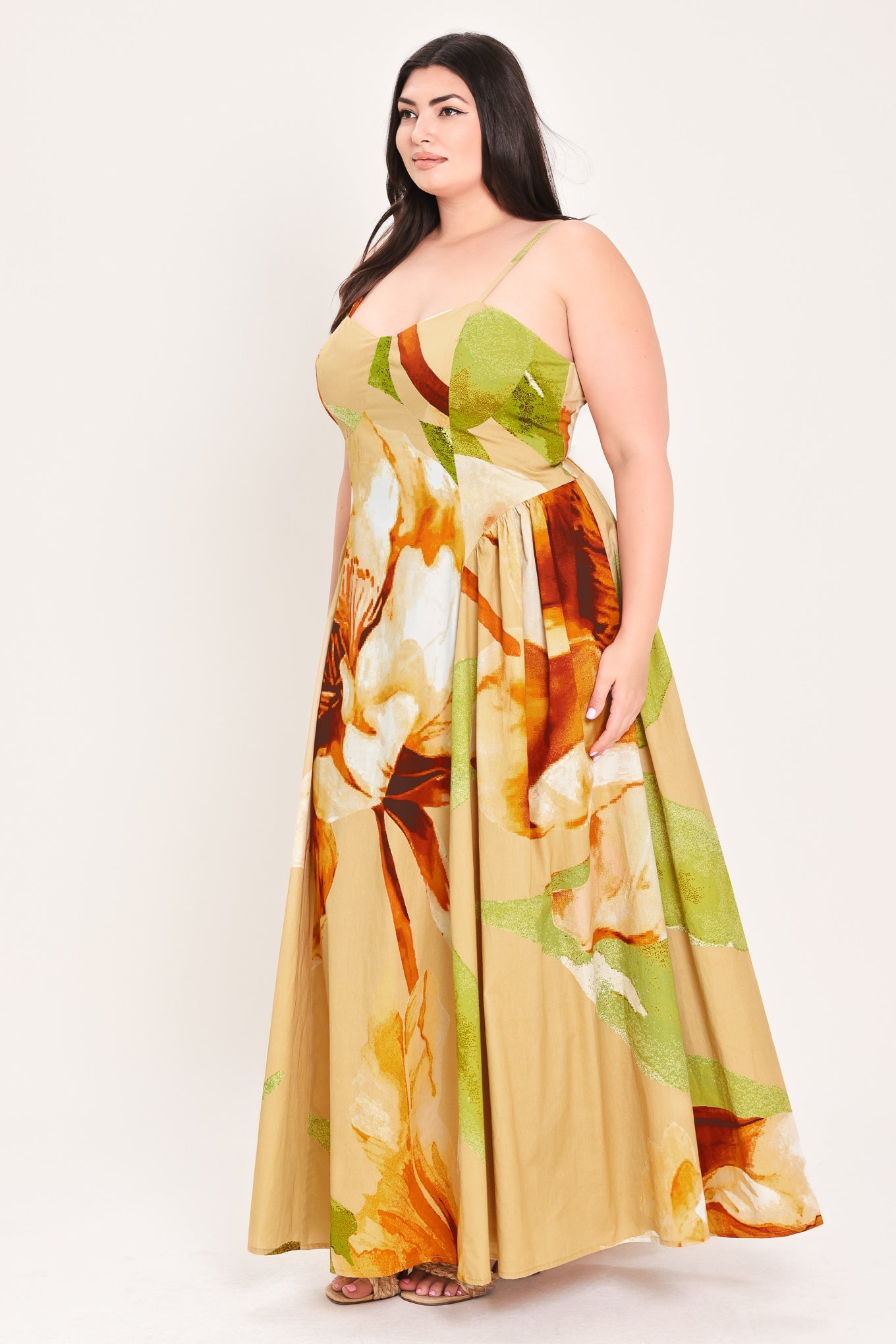 Limoncello Garden Maxi Dress - Floral Bustier Dress