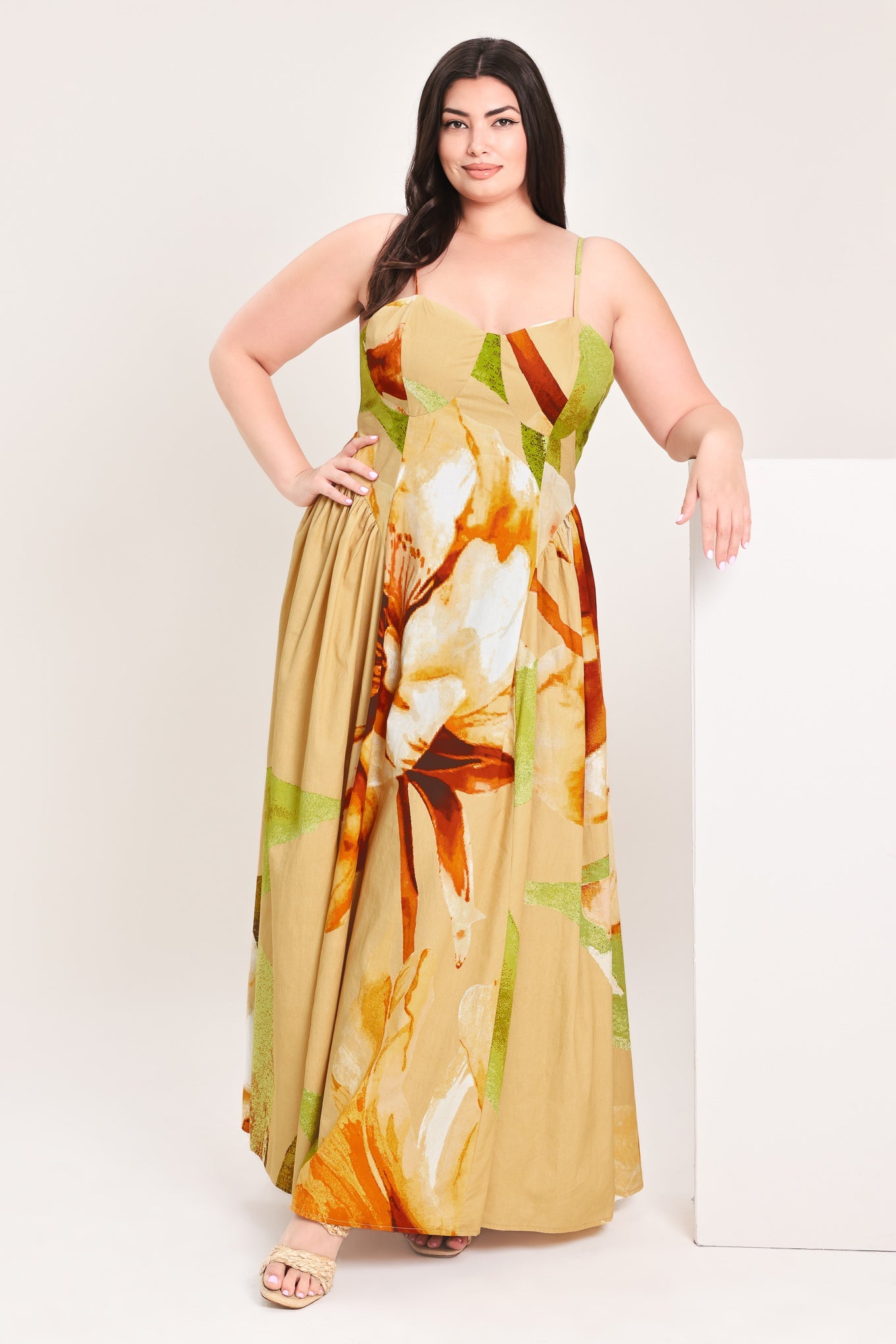 Limoncello Garden Maxi Dress - Floral Bustier Dress
