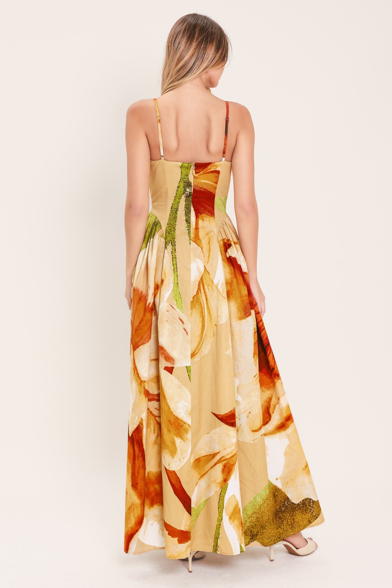 Limoncello Garden Maxi Dress - Floral Bustier Dress