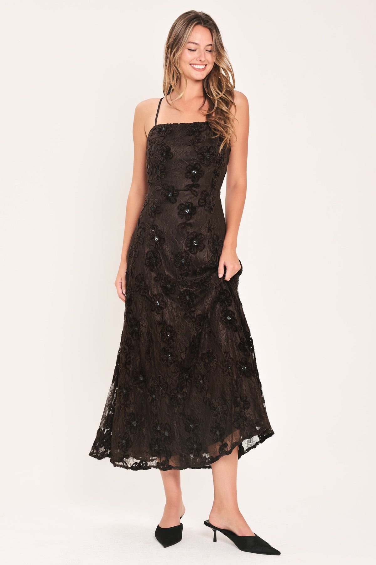 Cocoa Lace Muse Maxi Dress