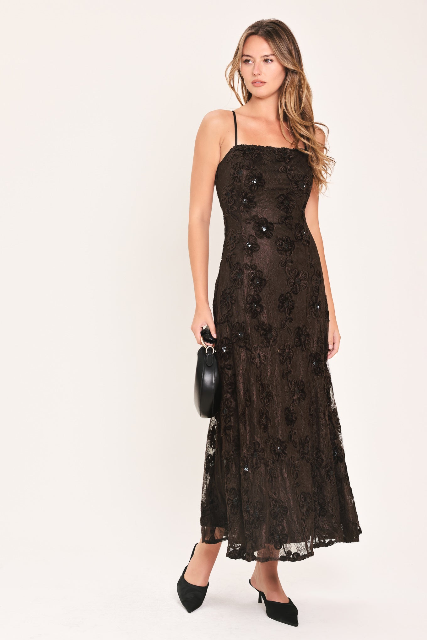 Cocoa Lace Muse Maxi Dress
