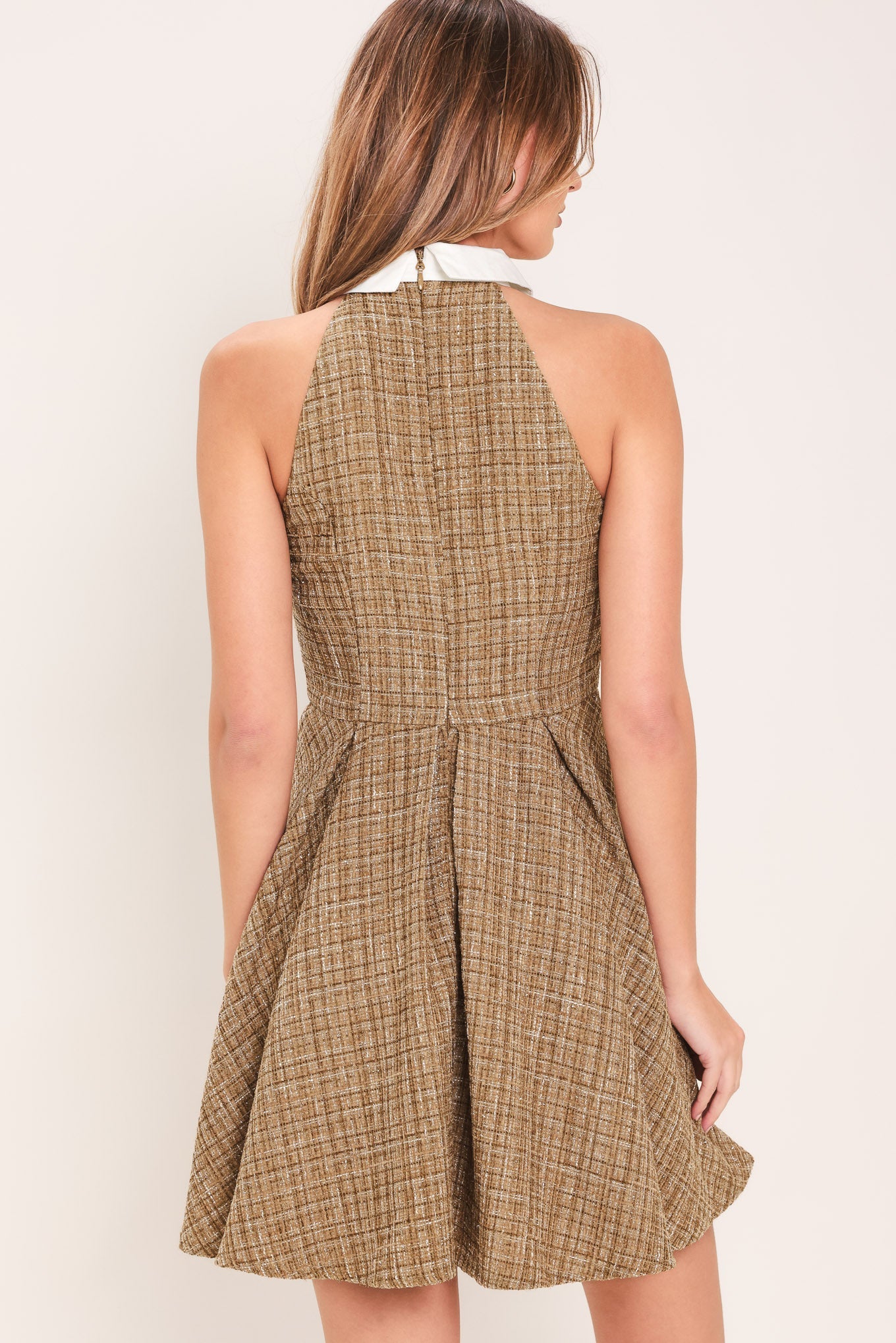 CAMBRIDGE TWEED - MINI DRESS WITH COLLAR