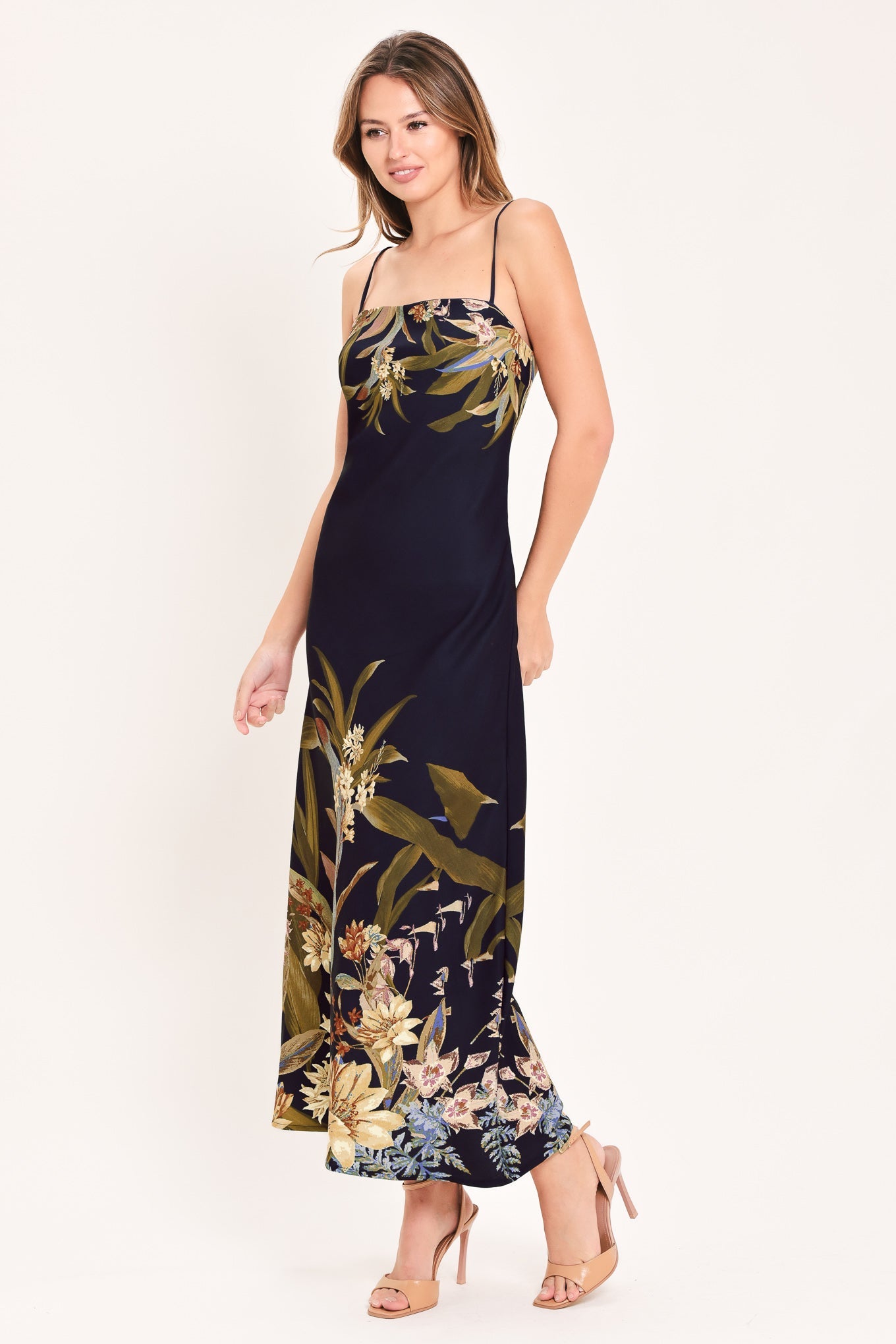 TWILIGHT WILDFLOWER DEEP PURPLE MAXI DRESS