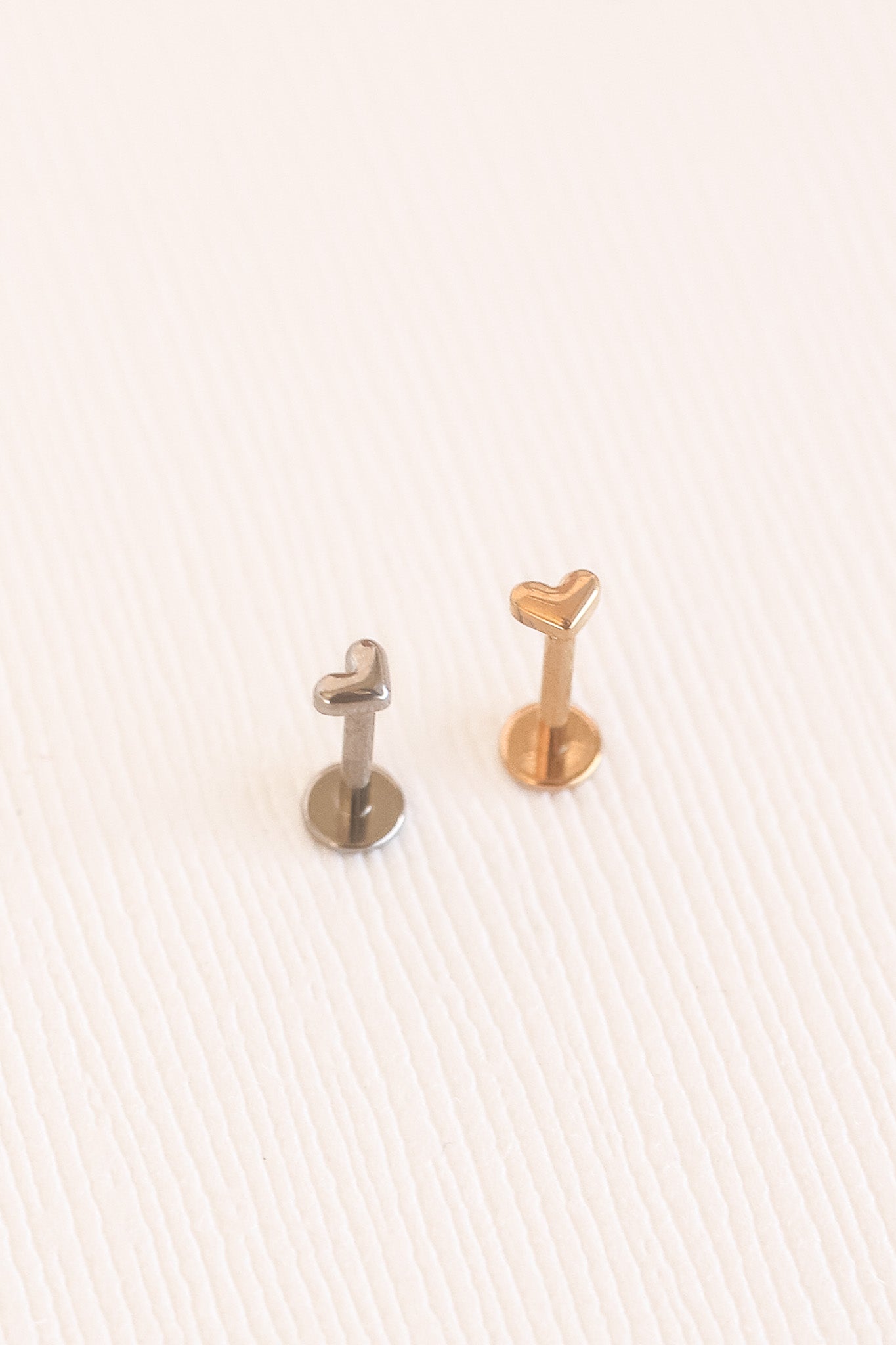 Tiny Heart Flat Back Stud Earring