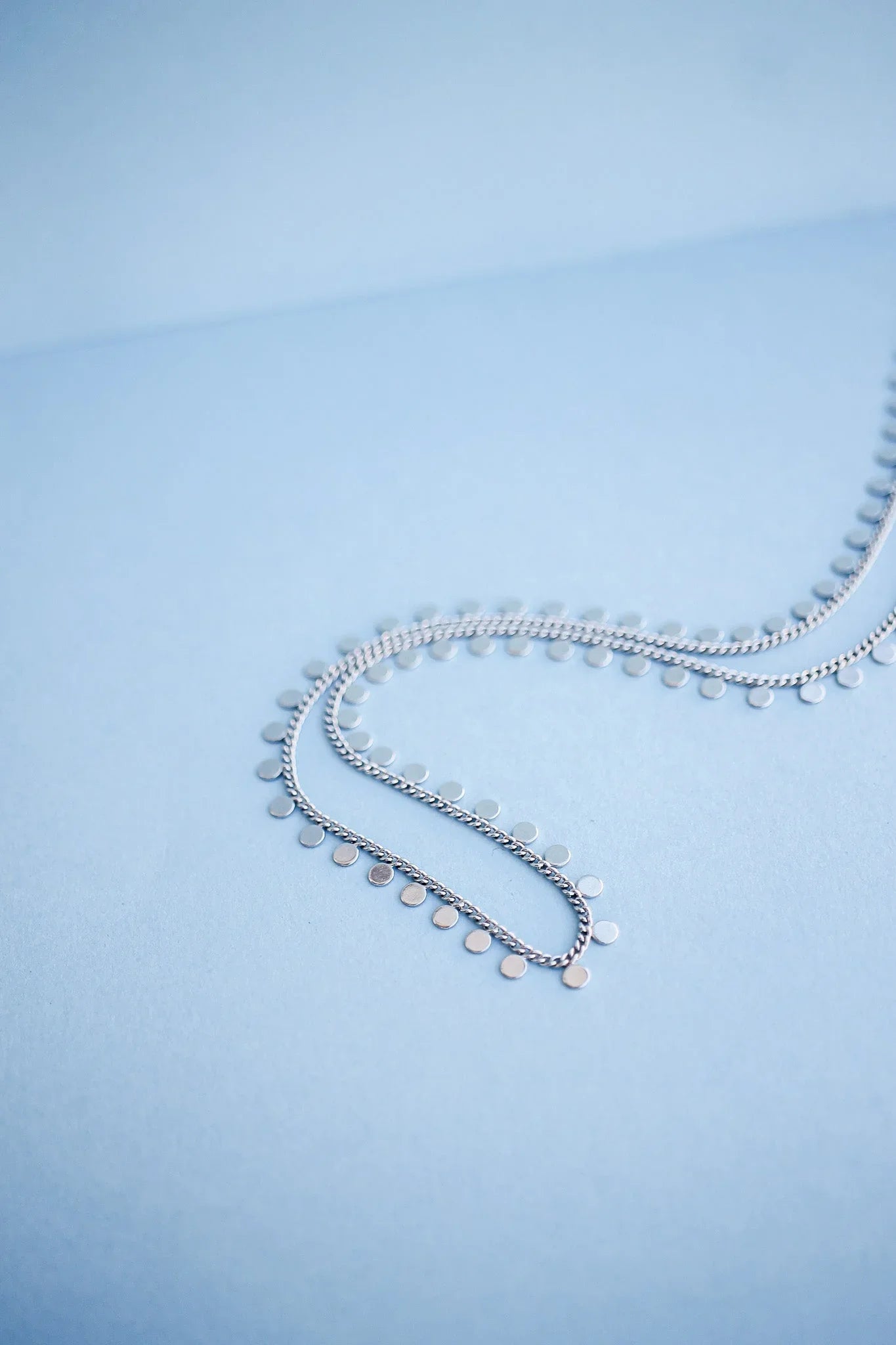 Sabrina Necklace in Rhodium Filled