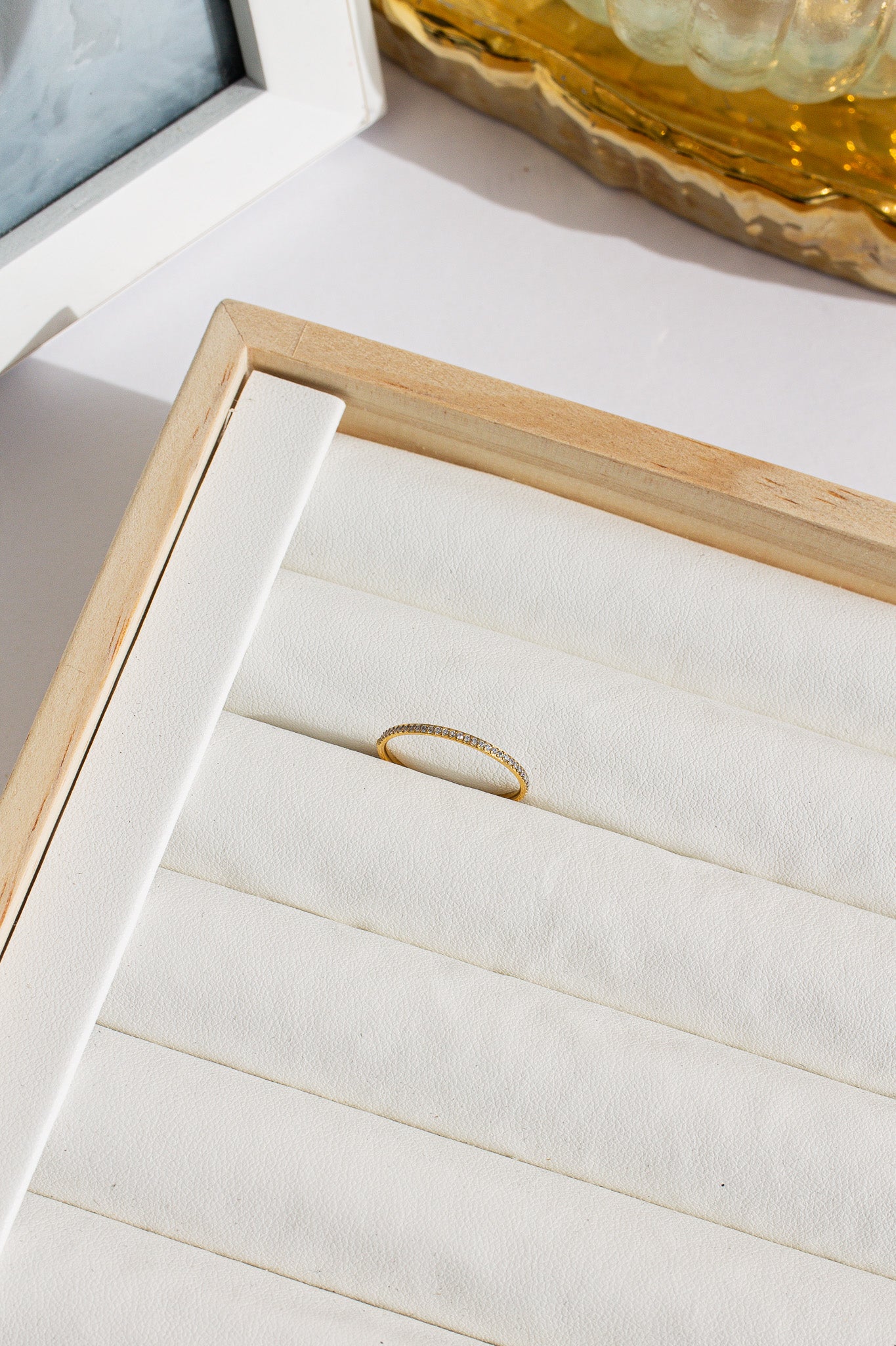 Dainty Crystal Stacker Ring